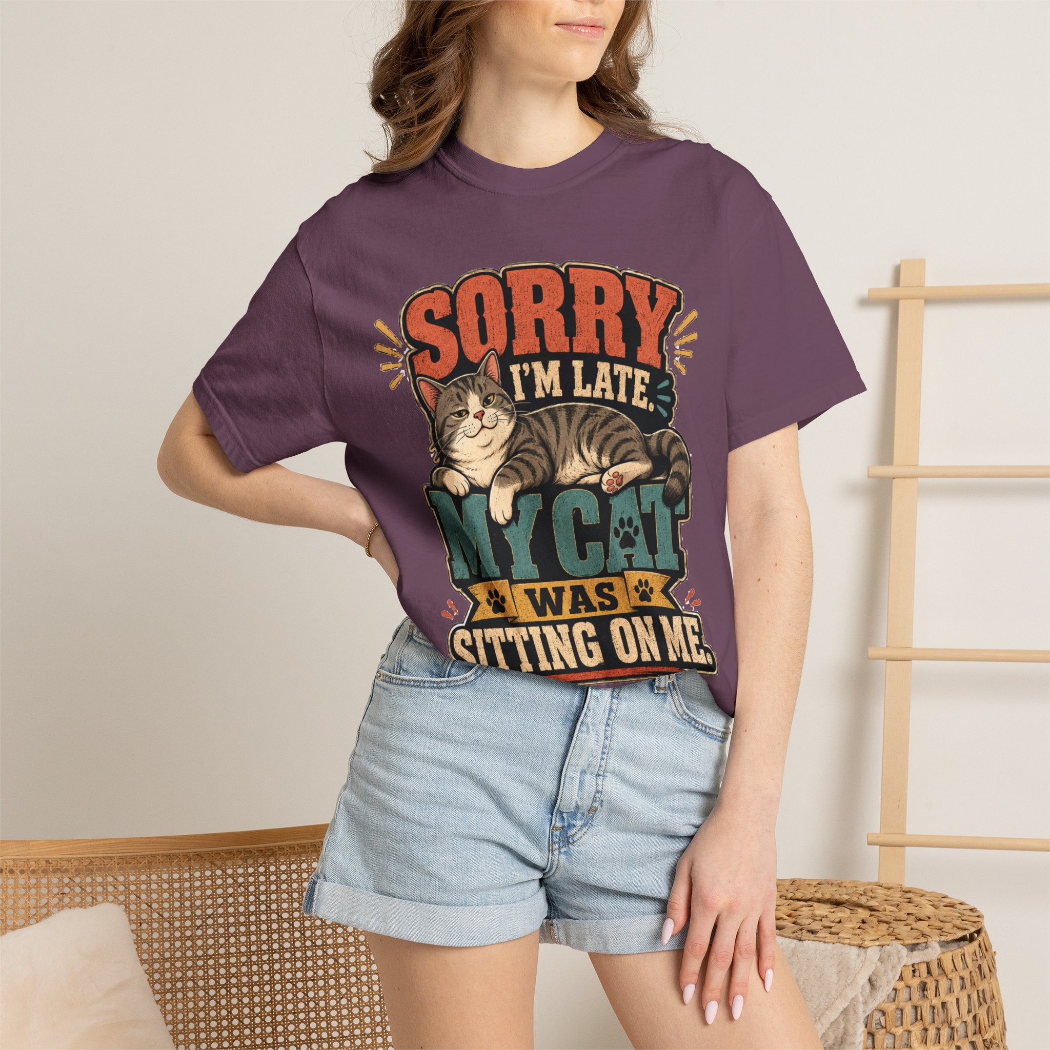 Sorry I’m Late My Cat Was Sitting On Me T-Shirt