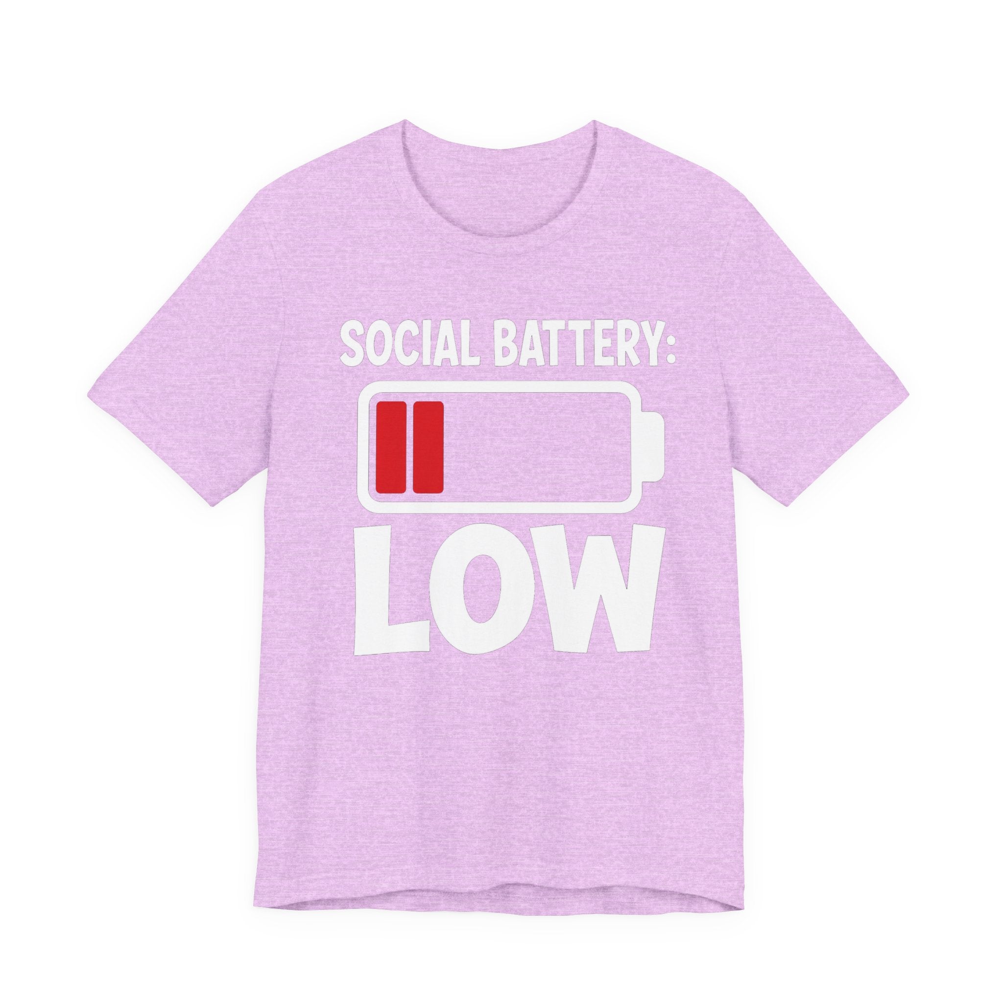 Social Battery Low T‑Shirt — Funny Introvert Graphic Tee