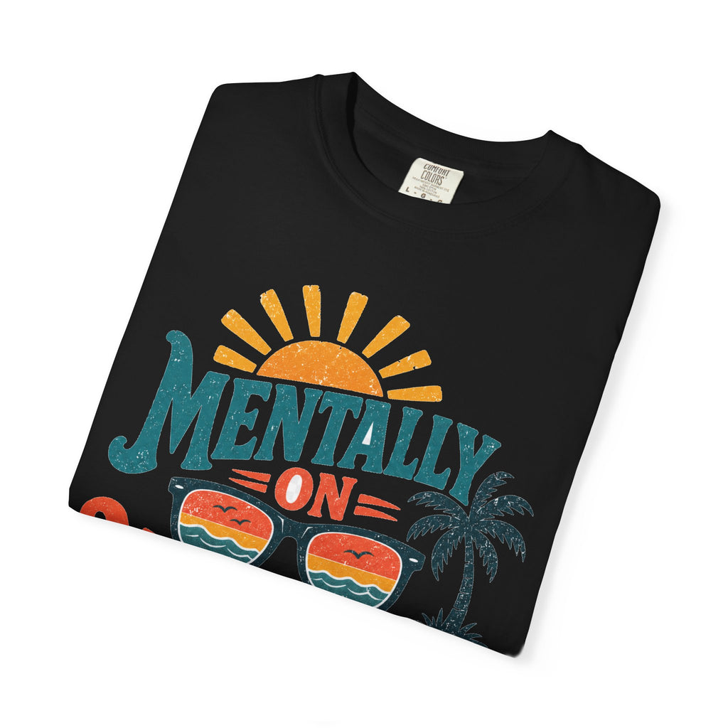 Mentally On Vacation T-Shirt — Retro Sunglasses Palm Tree Beach Tee