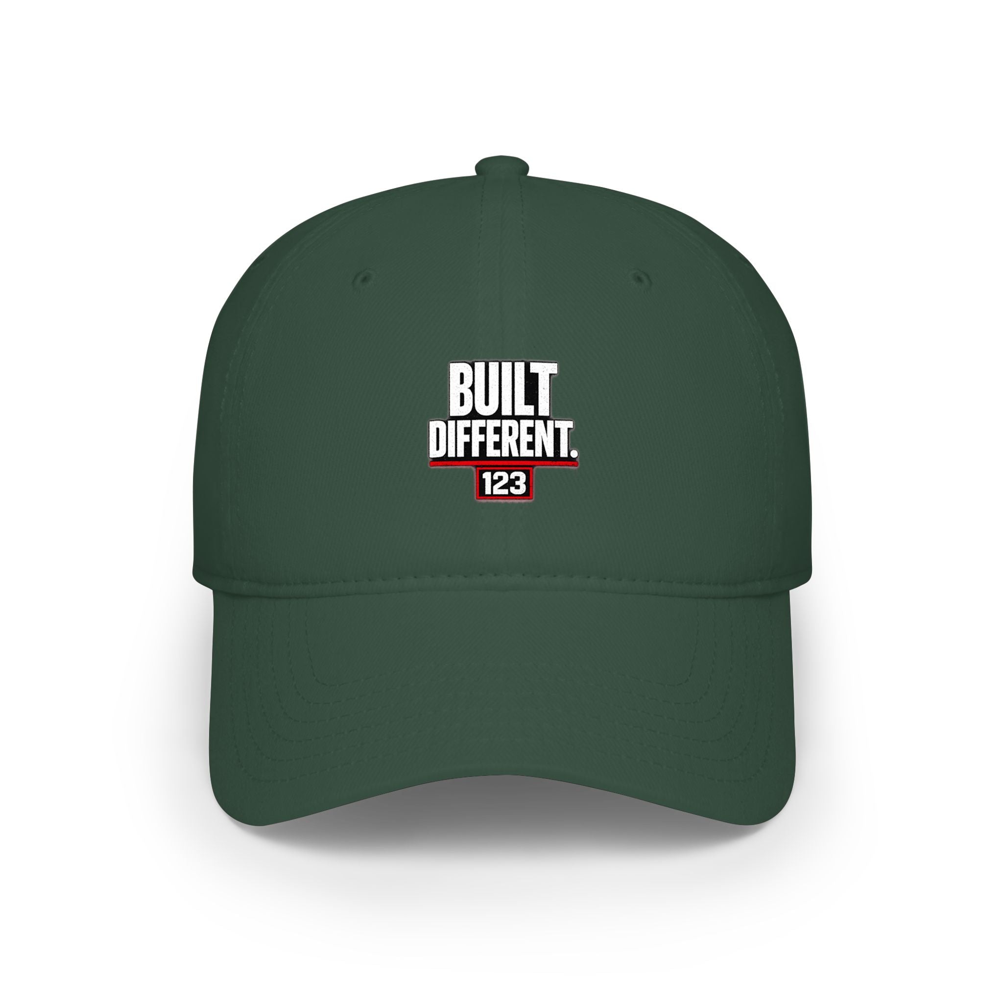 Built Different 123 Red Baseball Cap