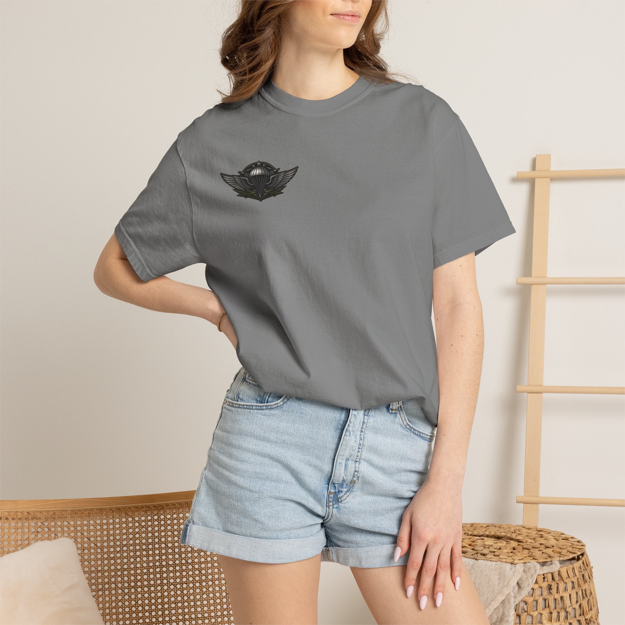 Parachutist Wings T-Shirt — Military Airborne Pilot Badge Tee