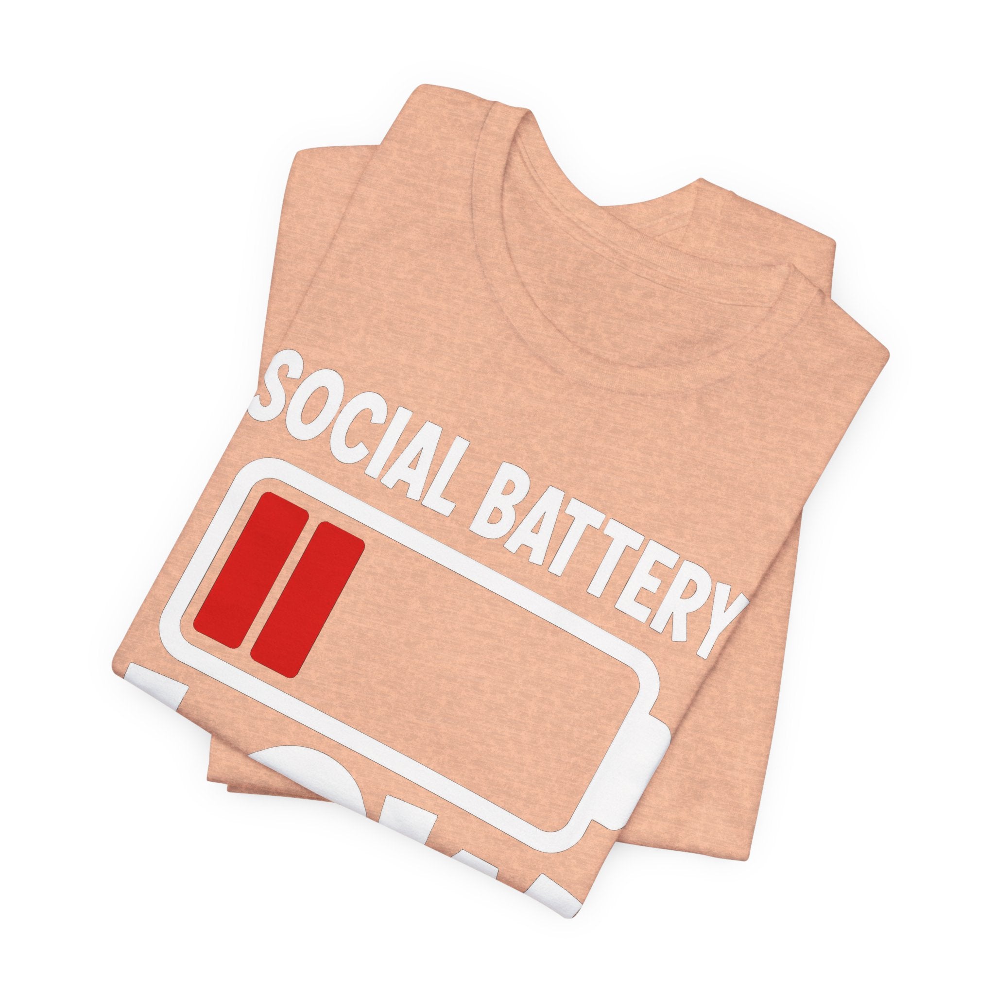 Social Battery Low T‑Shirt — Funny Introvert Graphic Tee