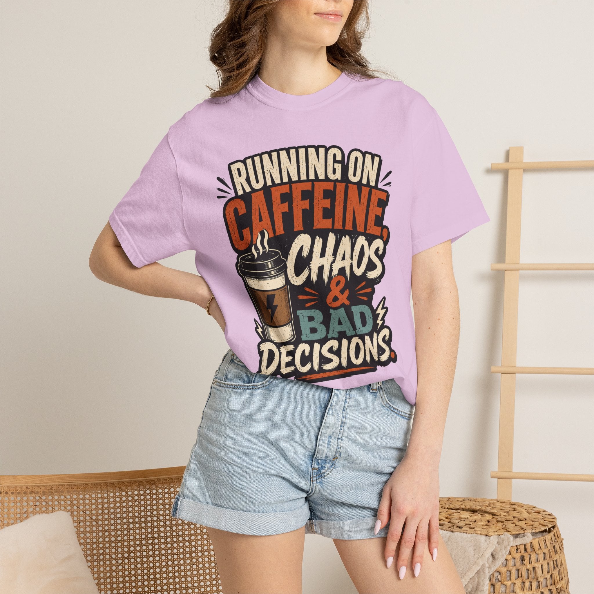 Running on Caffeine, Chaos & Bad Decisions T-Shirt