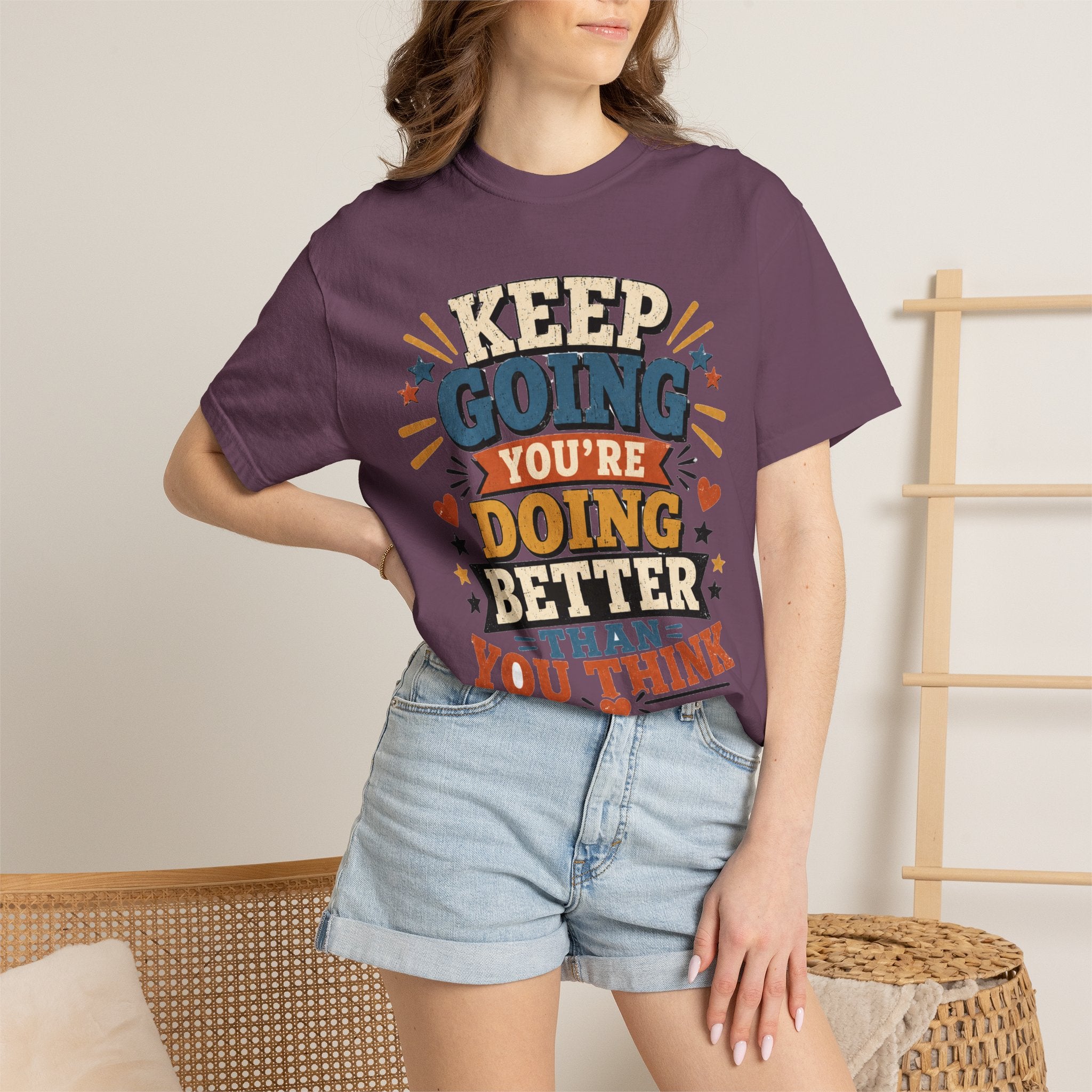 Keep Going Motivational T-Shirt — "You're Doing Better Than You Think"