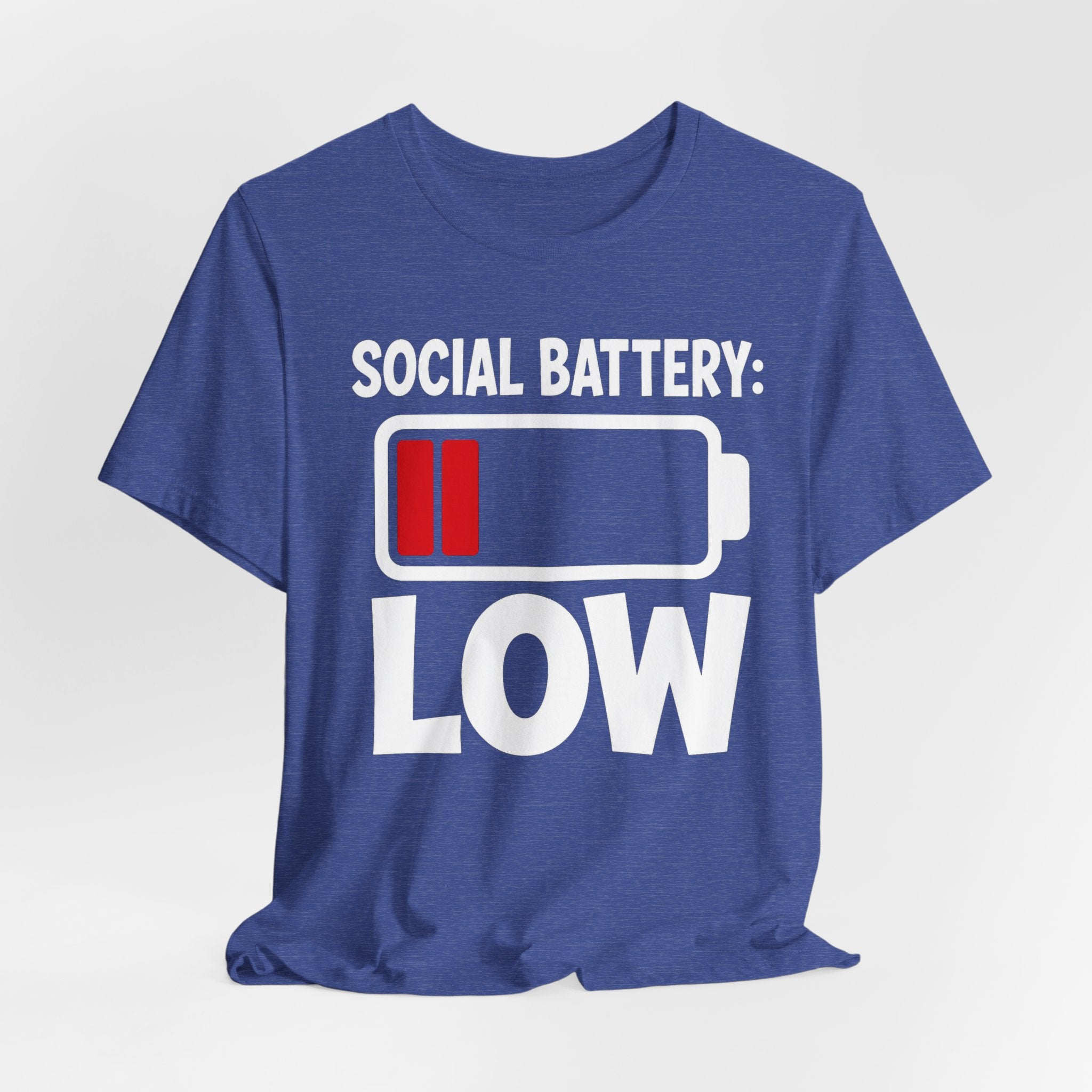 Social Battery Low T‑Shirt — Funny Introvert Graphic Tee