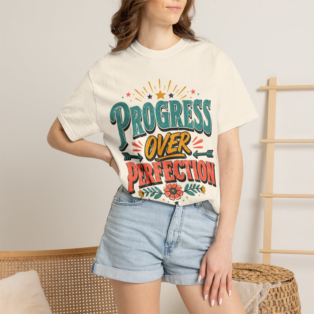 Progress Over Perfection T-Shirt — Motivational Graphic Tee