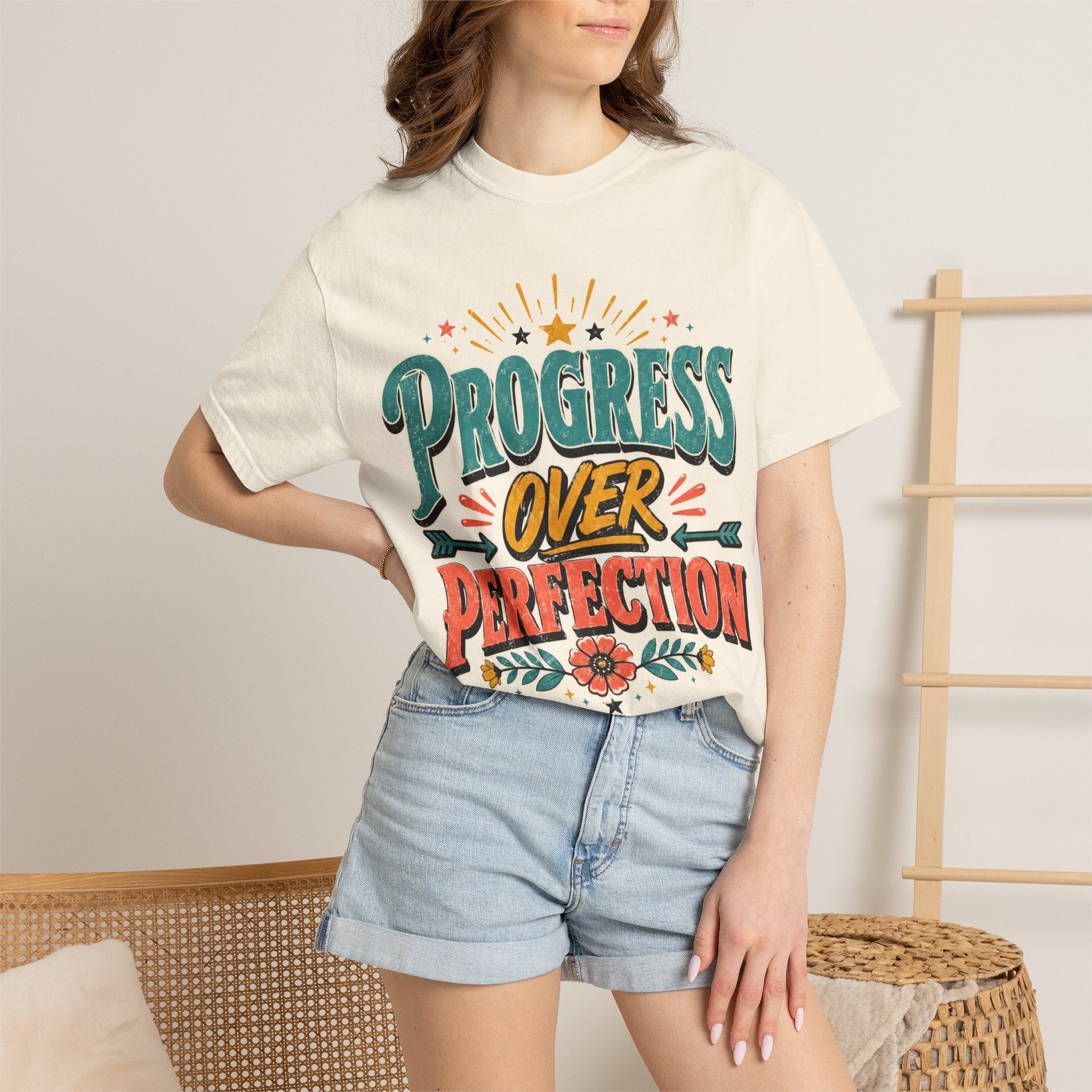 Progress Over Perfection T-Shirt — Motivational Graphic Tee