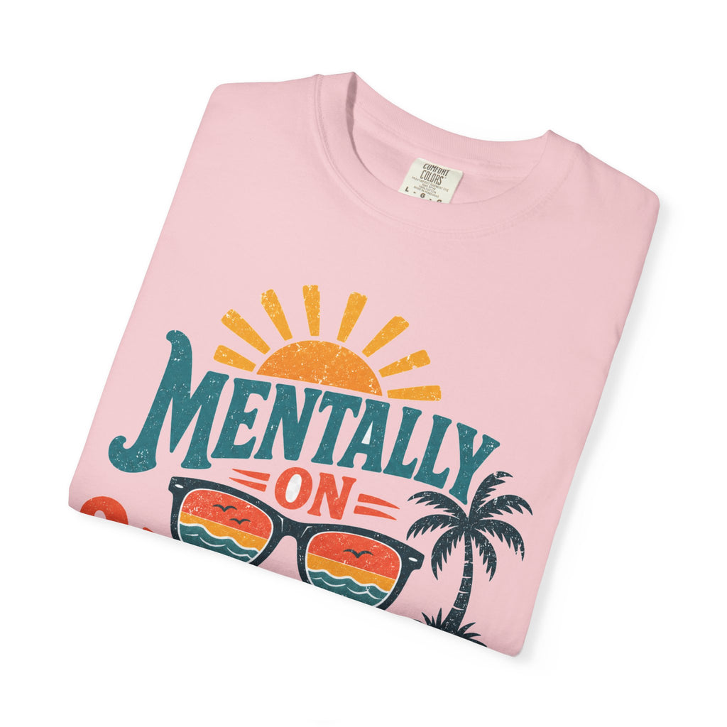 Mentally On Vacation T-Shirt — Retro Sunglasses Palm Tree Beach Tee