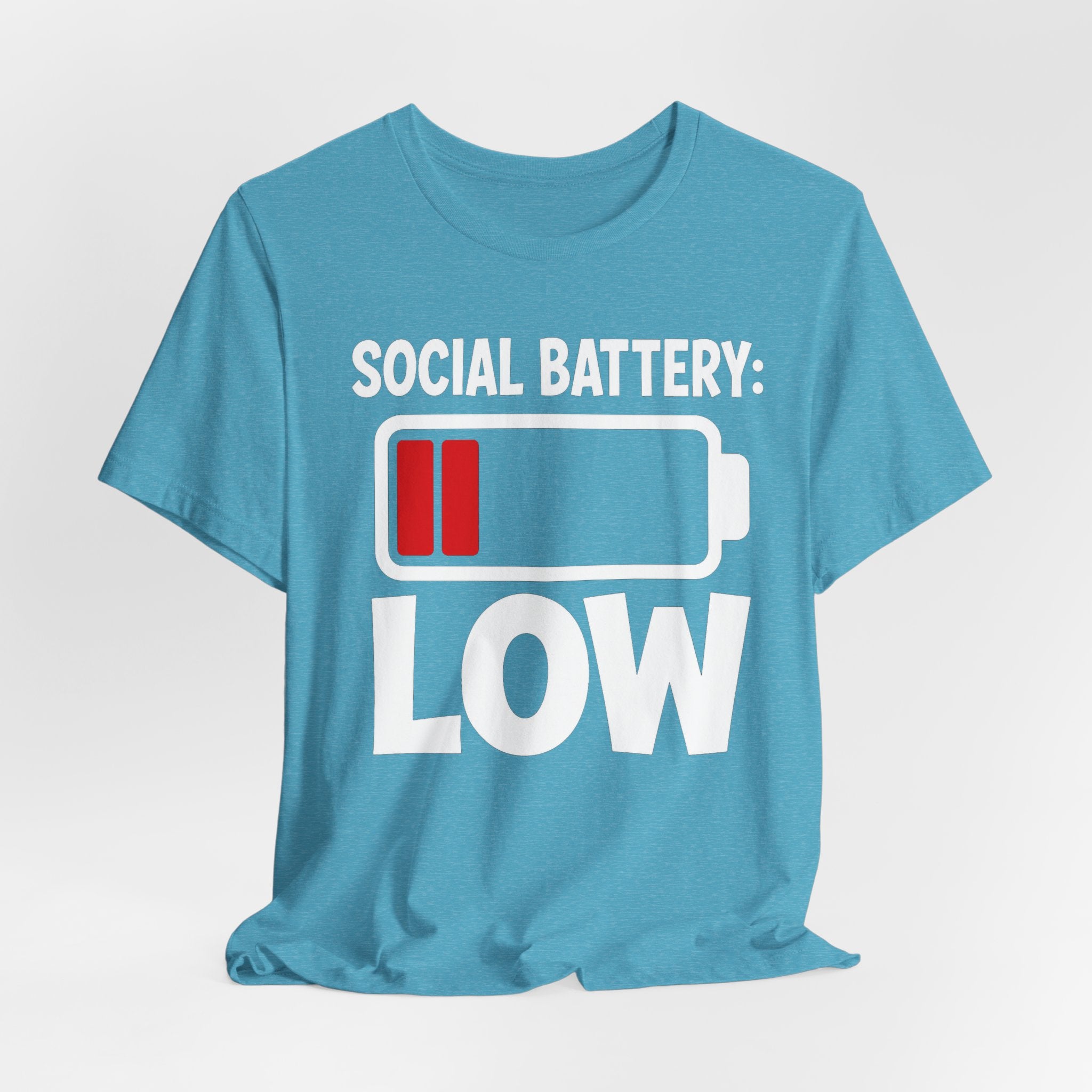 Social Battery Low T‑Shirt — Funny Introvert Graphic Tee