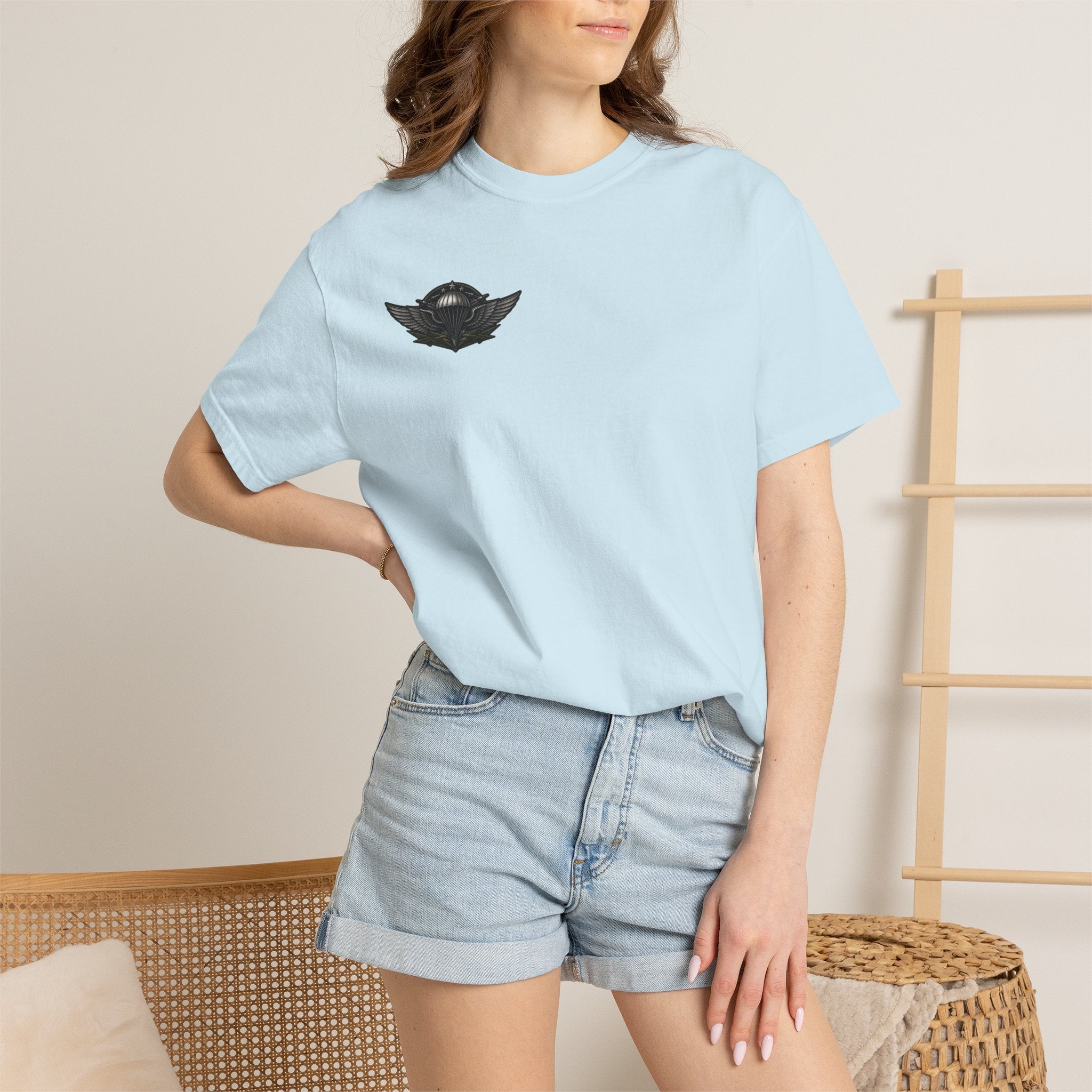 Parachutist Wings T-Shirt — Military Airborne Pilot Badge Tee