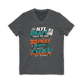 NFL Draft Humor V-Neck Tee — "The NFL Draft Takes Too Long" Fan Shirt