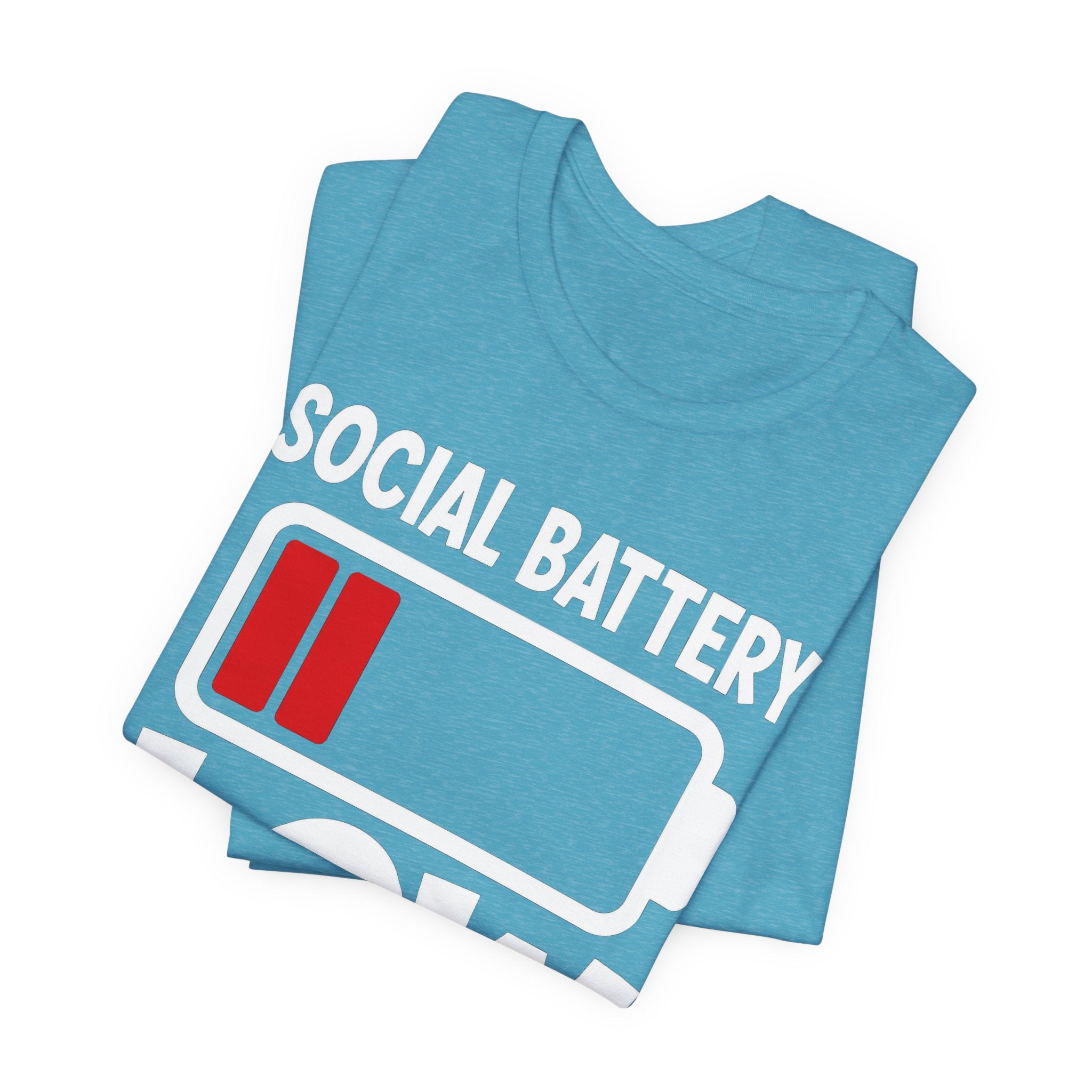 Social Battery Low T‑Shirt — Funny Introvert Graphic Tee
