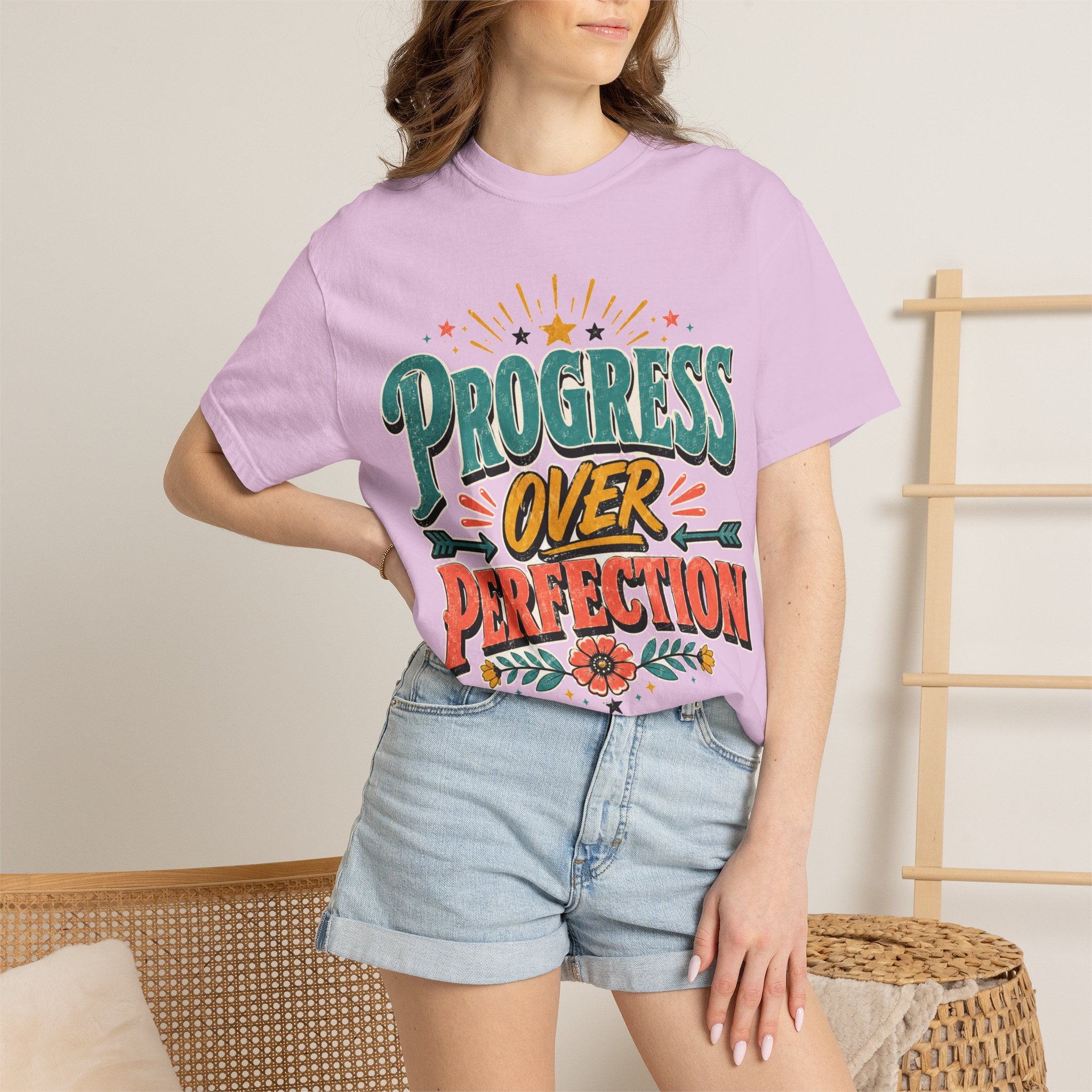 Progress Over Perfection T-Shirt — Motivational Graphic Tee