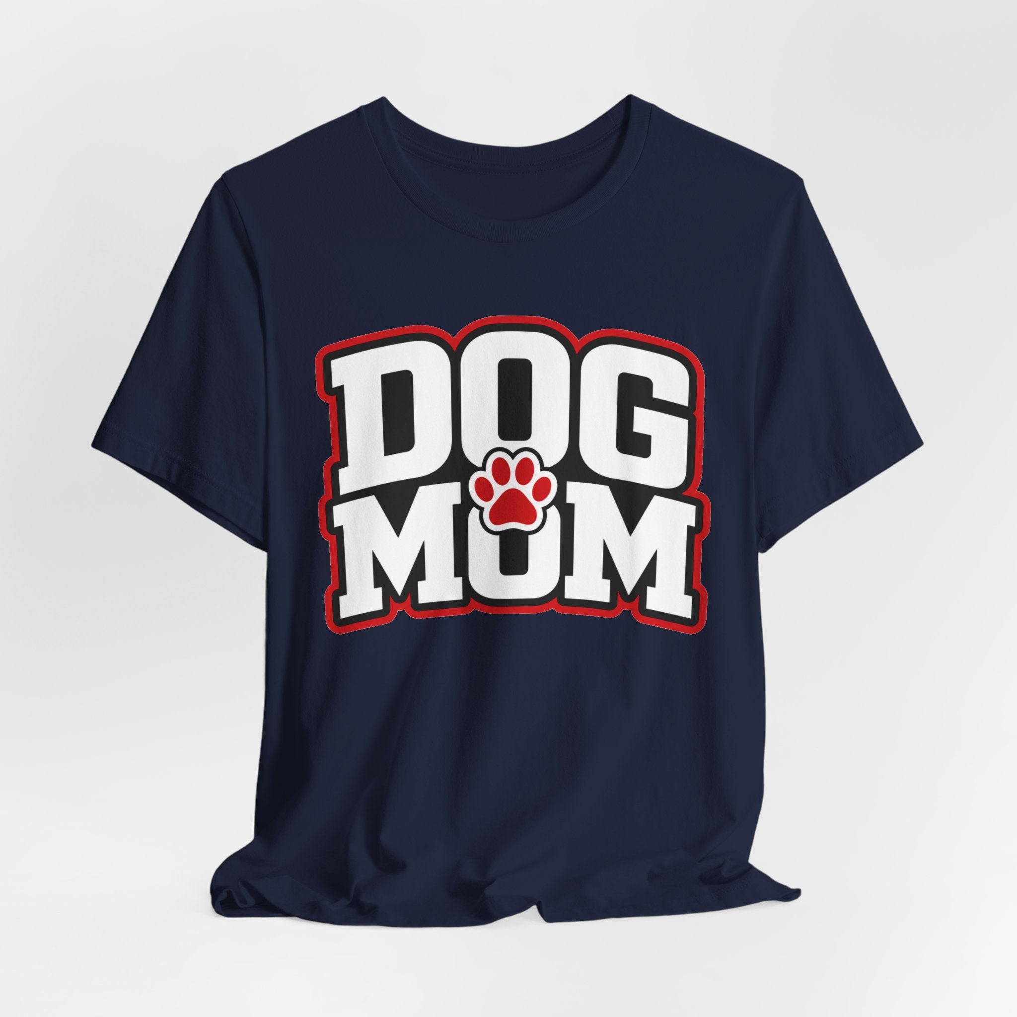 Dog Mom T-Shirt — Bold Paw Graphic Tee for Dog Lovers