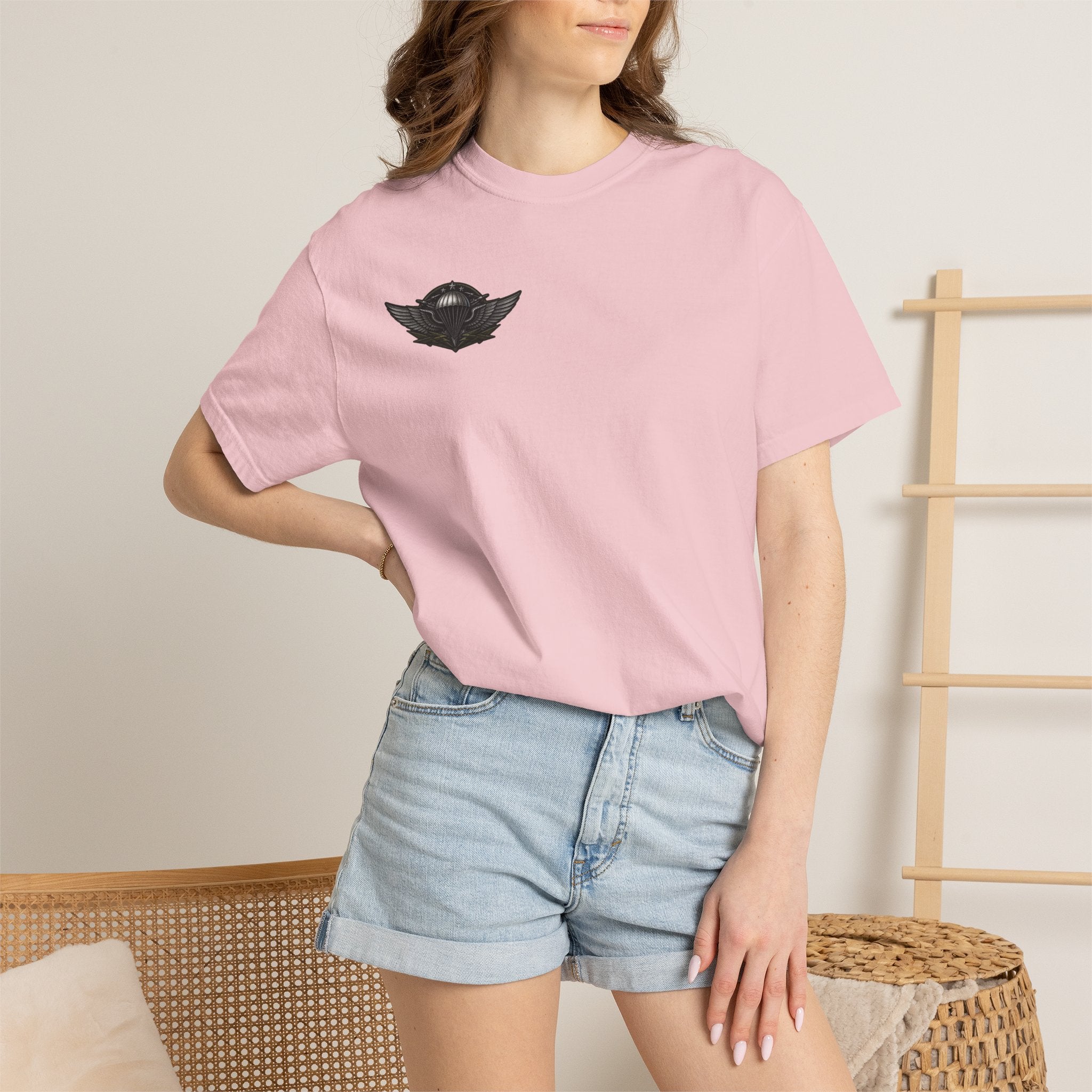 Parachutist Wings T-Shirt — Military Airborne Pilot Badge Tee