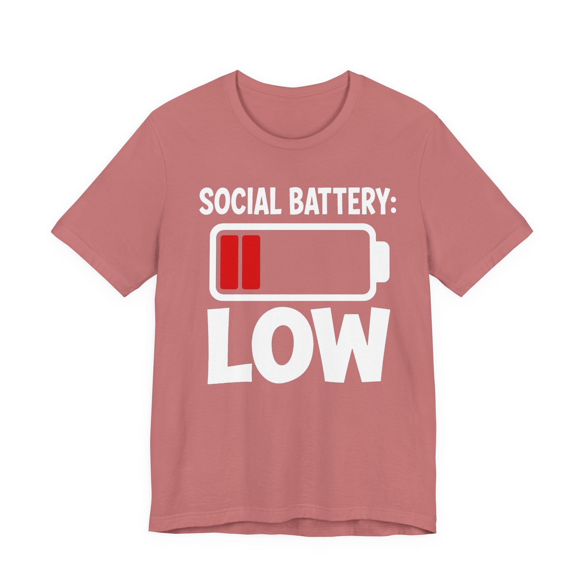 Social Battery Low T‑Shirt — Funny Introvert Graphic Tee