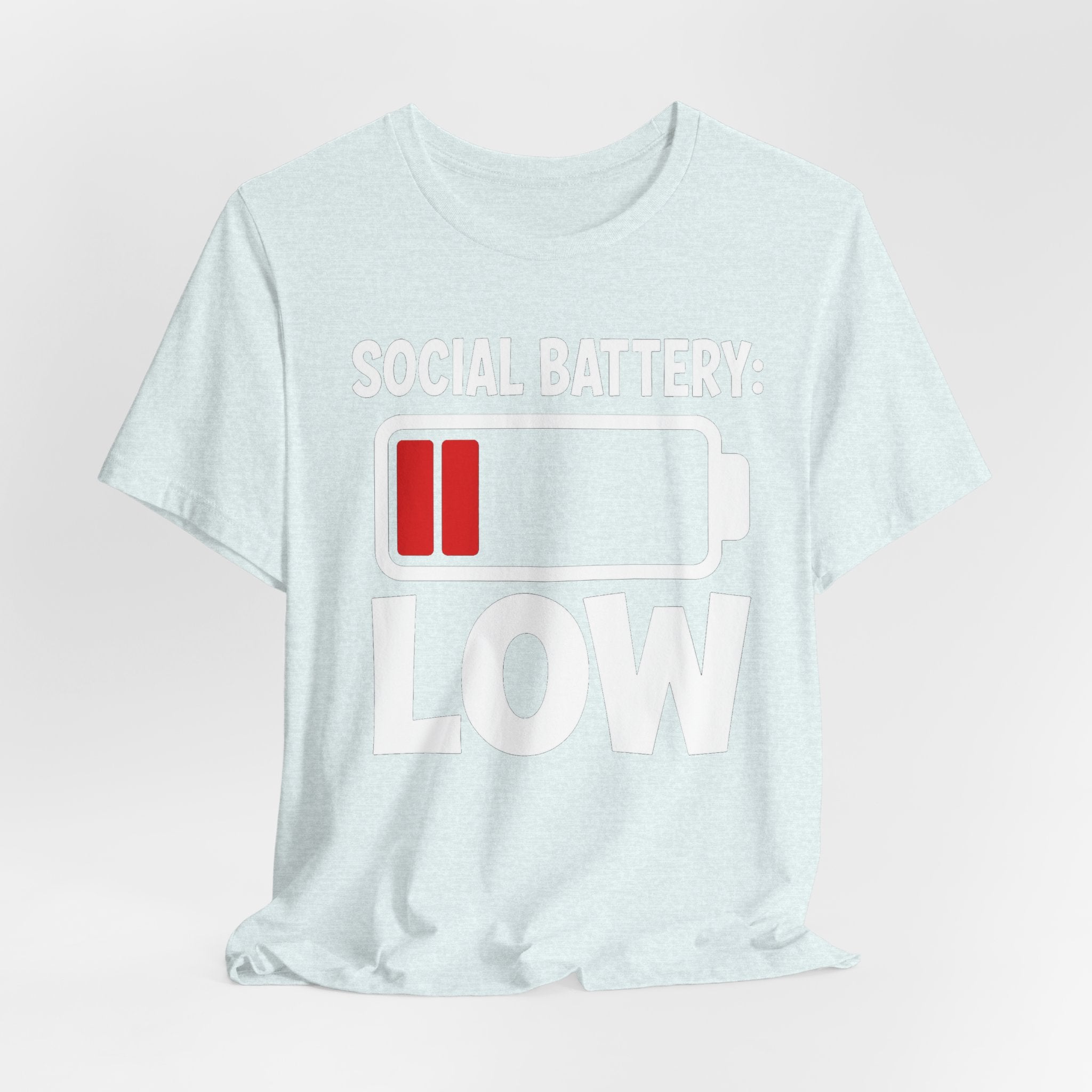 Social Battery Low T‑Shirt — Funny Introvert Graphic Tee