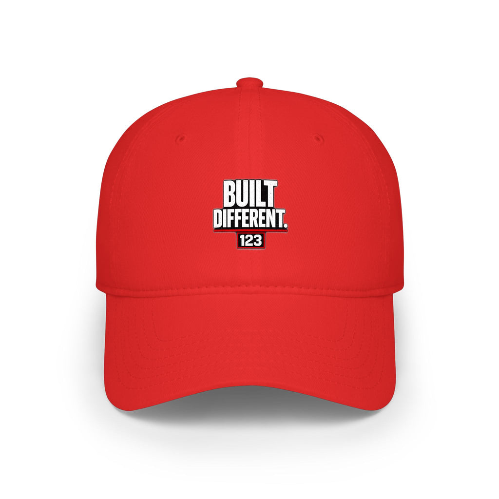 Built Different 123 Red Baseball Cap