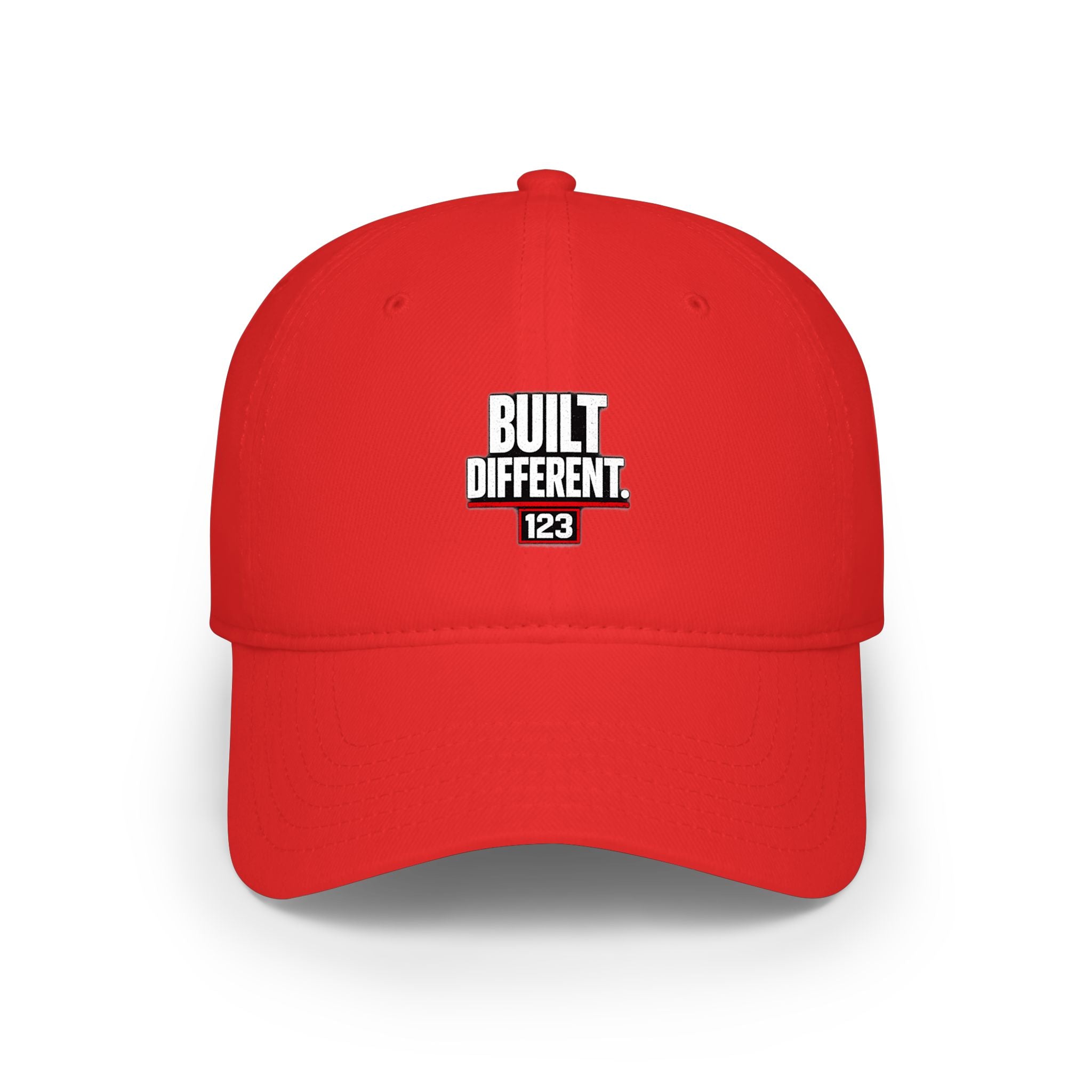 Built Different 123 Red Baseball Cap