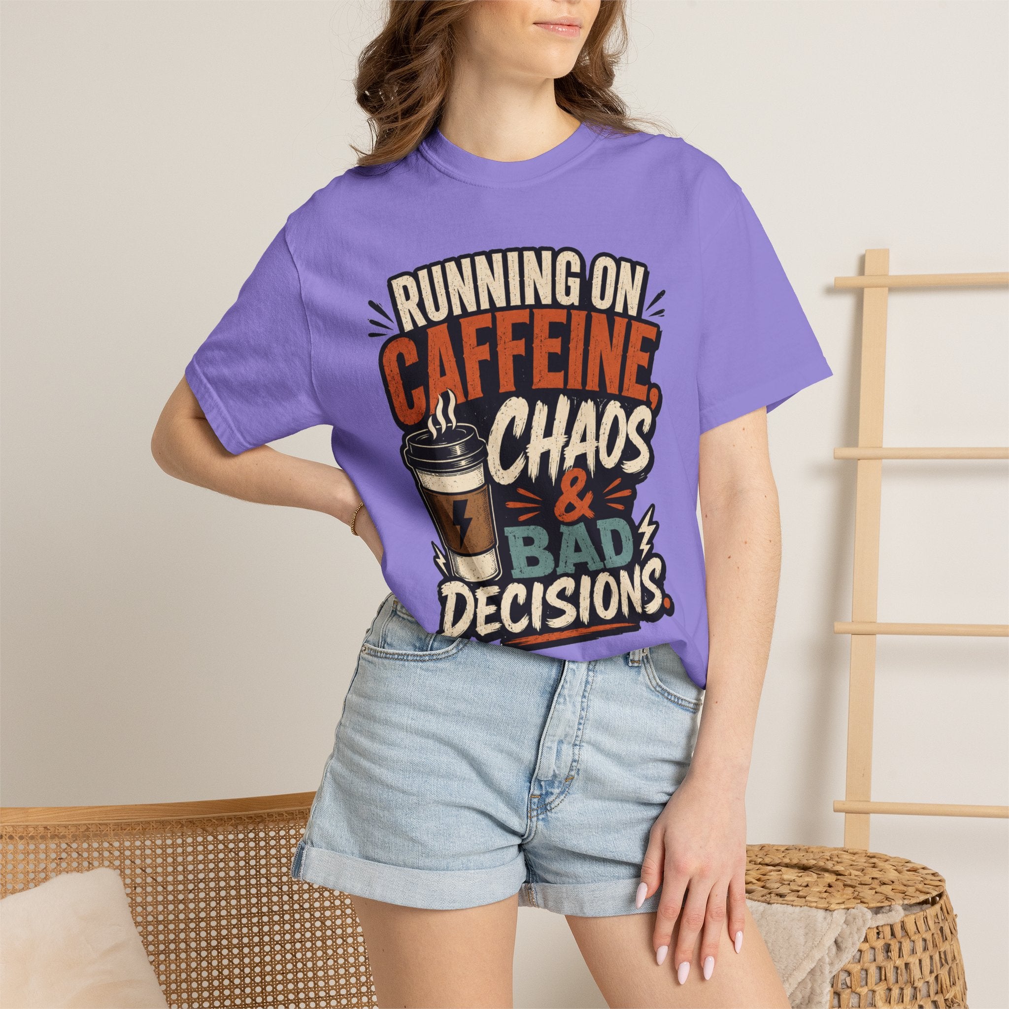 Running on Caffeine, Chaos & Bad Decisions T-Shirt