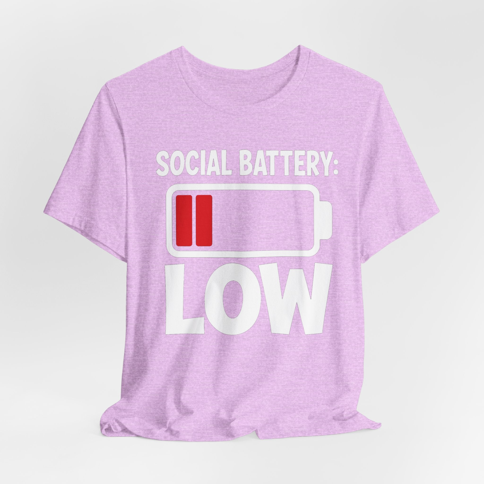 Social Battery Low T‑Shirt — Funny Introvert Graphic Tee