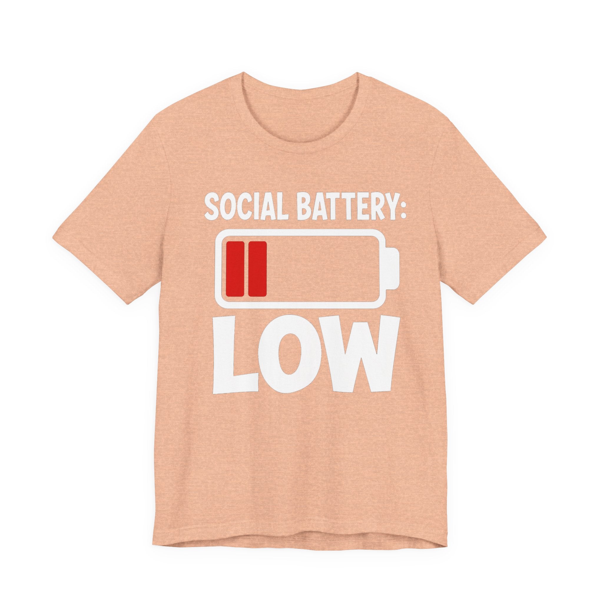Social Battery Low T‑Shirt — Funny Introvert Graphic Tee