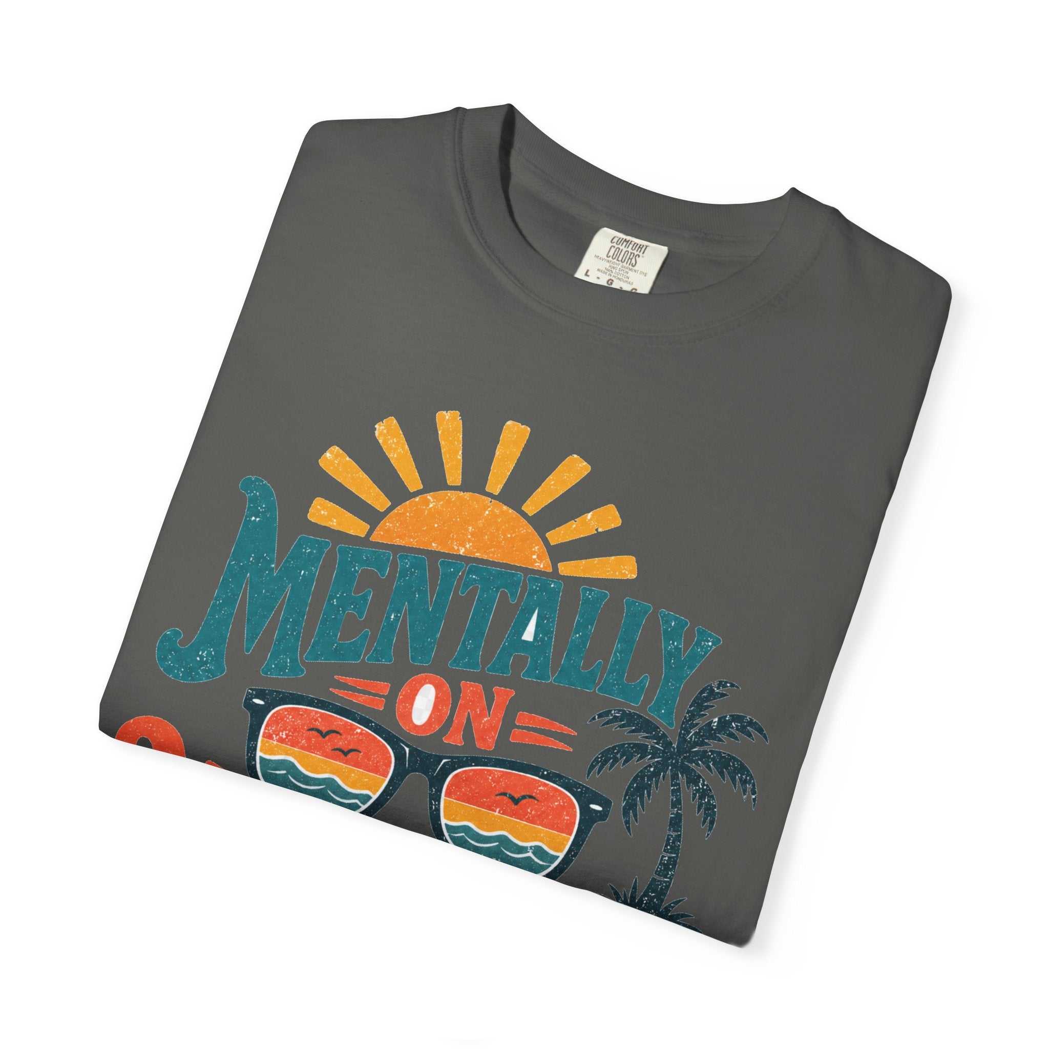 Mentally On Vacation T-Shirt — Retro Sunglasses Palm Tree Beach Tee