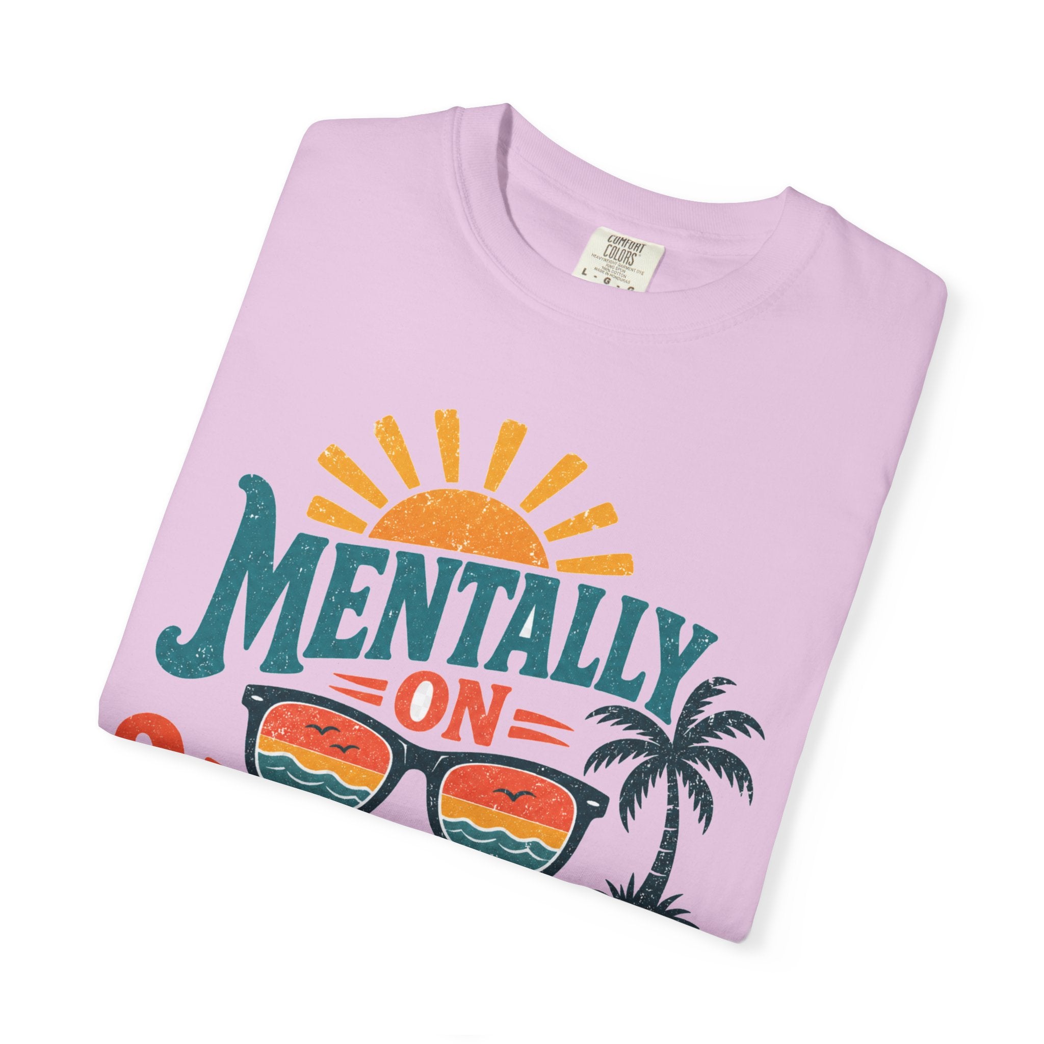 Mentally On Vacation T-Shirt — Retro Sunglasses Palm Tree Beach Tee