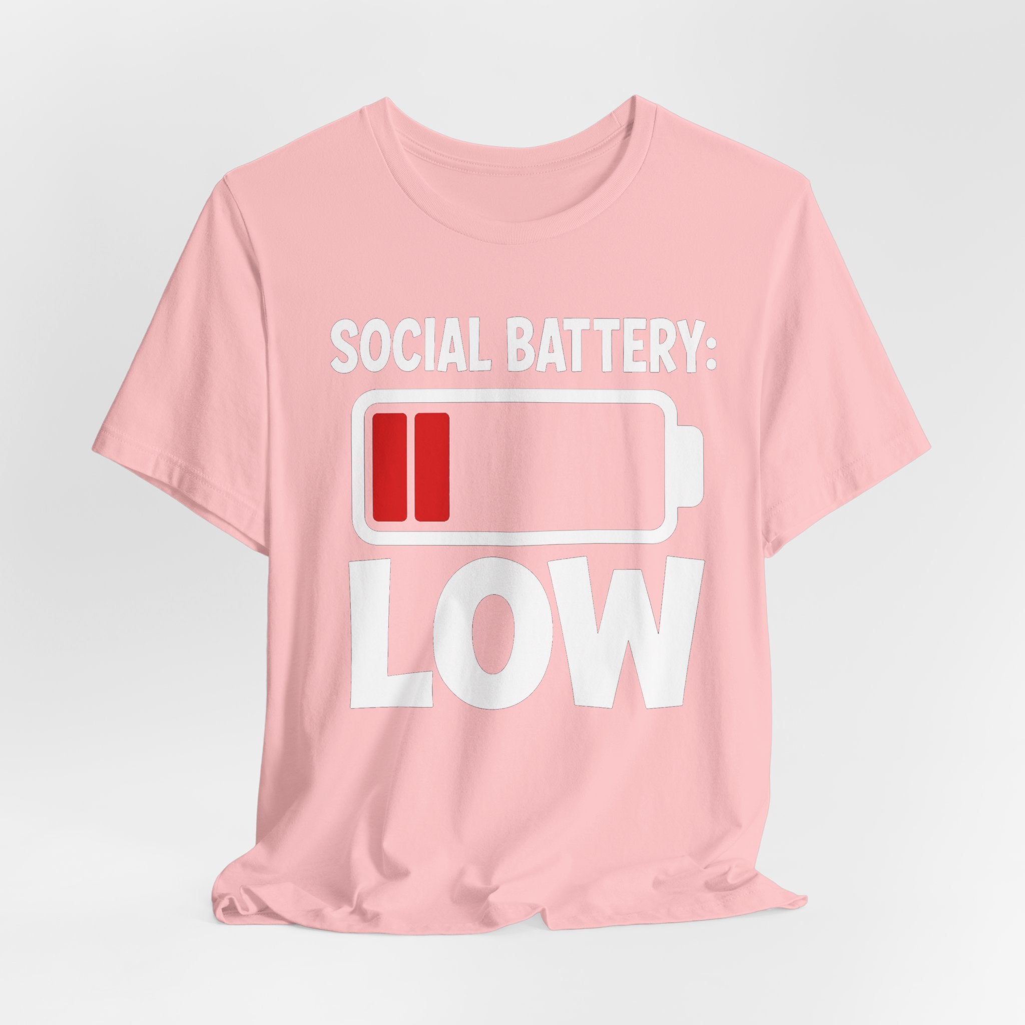 Social Battery Low T‑Shirt — Funny Introvert Graphic Tee
