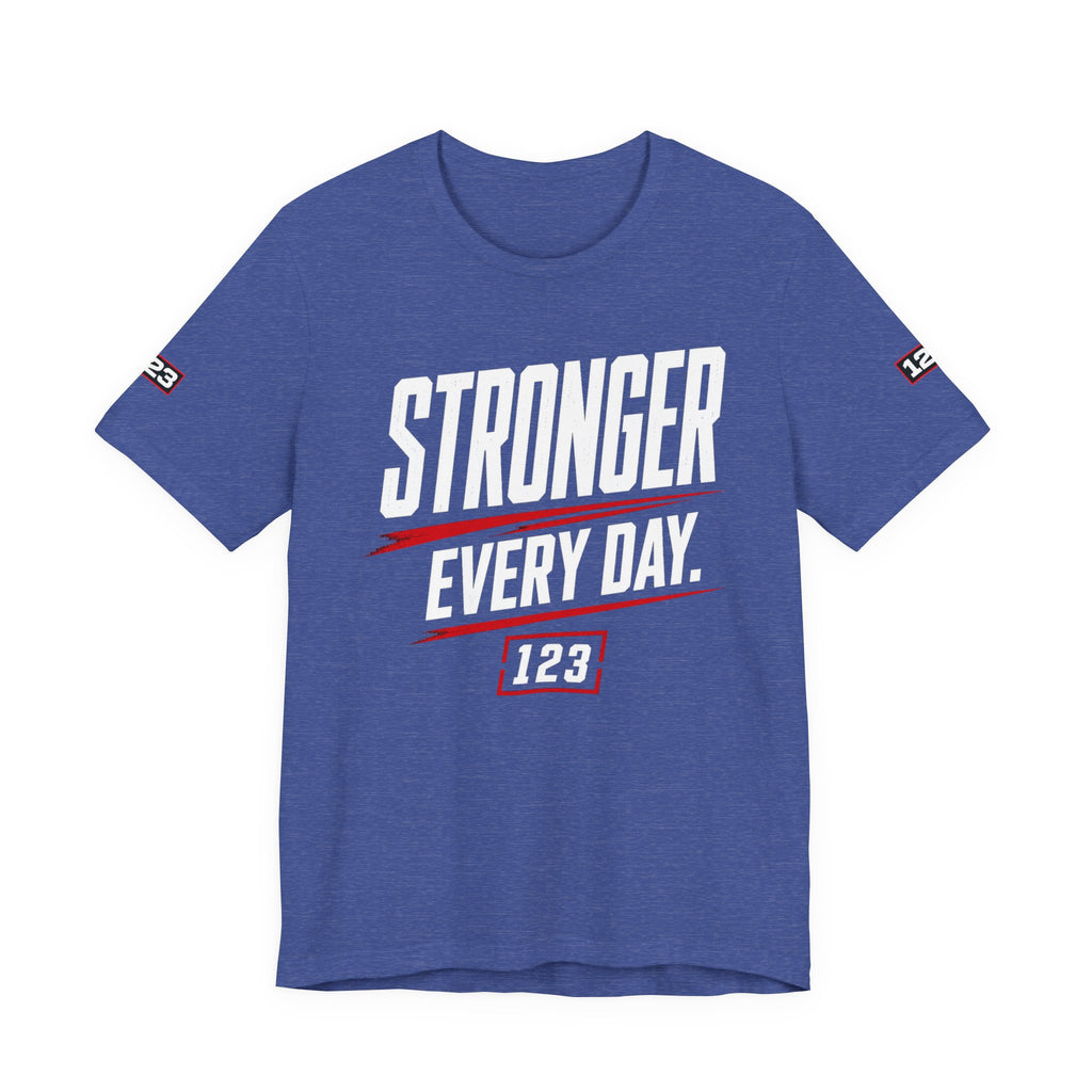 Stronger Every Day Tee — Minimal Motivational Graphic T-Shirt
