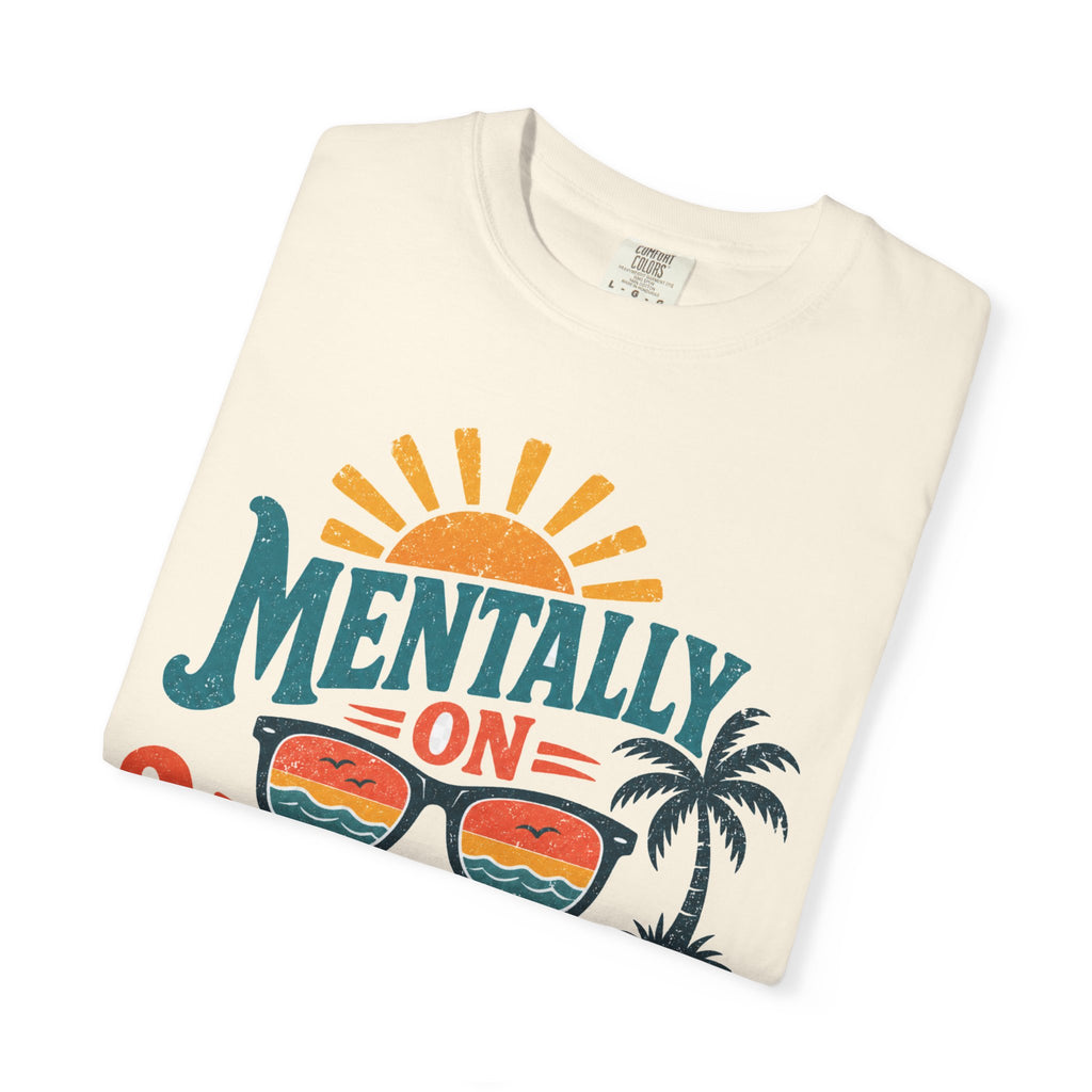 Mentally On Vacation T-Shirt — Retro Sunglasses Palm Tree Beach Tee