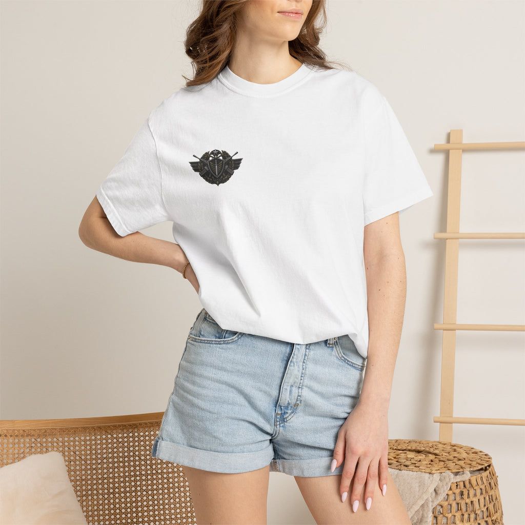 Vintage Winged Skull T-Shirt — Small Chest Graphic, Edgy Biker Style