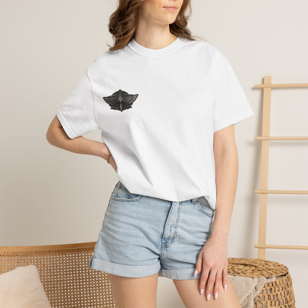 Winged Skull Chest Logo T-Shirt