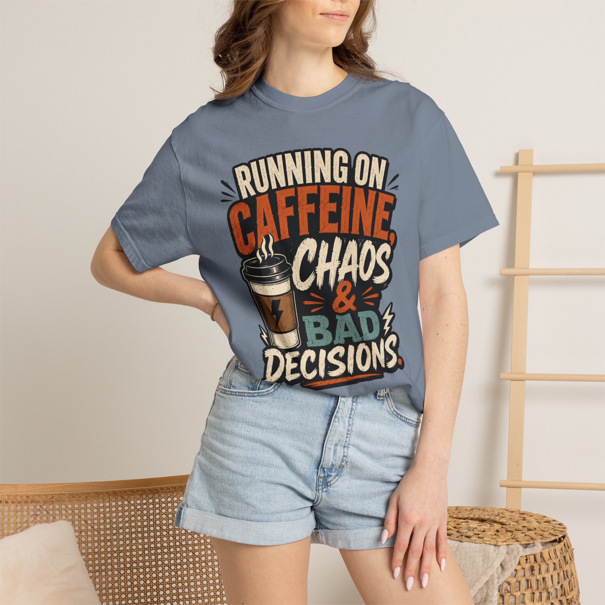 Running on Caffeine, Chaos & Bad Decisions T-Shirt