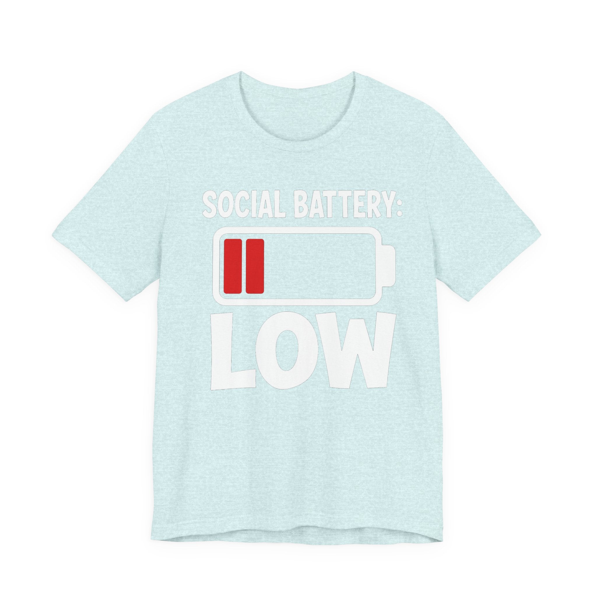 Social Battery Low T‑Shirt — Funny Introvert Graphic Tee
