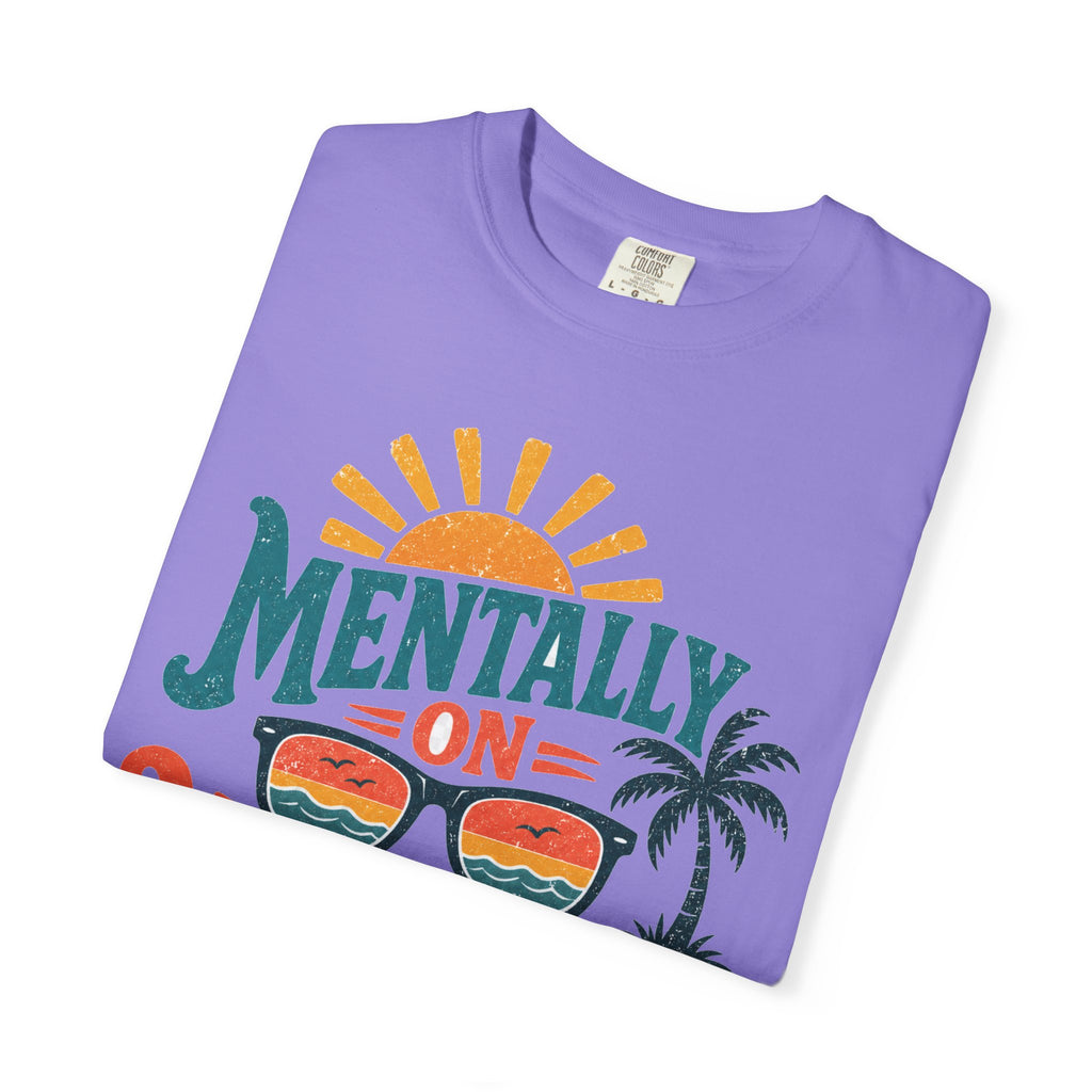 Mentally On Vacation T-Shirt — Retro Sunglasses Palm Tree Beach Tee