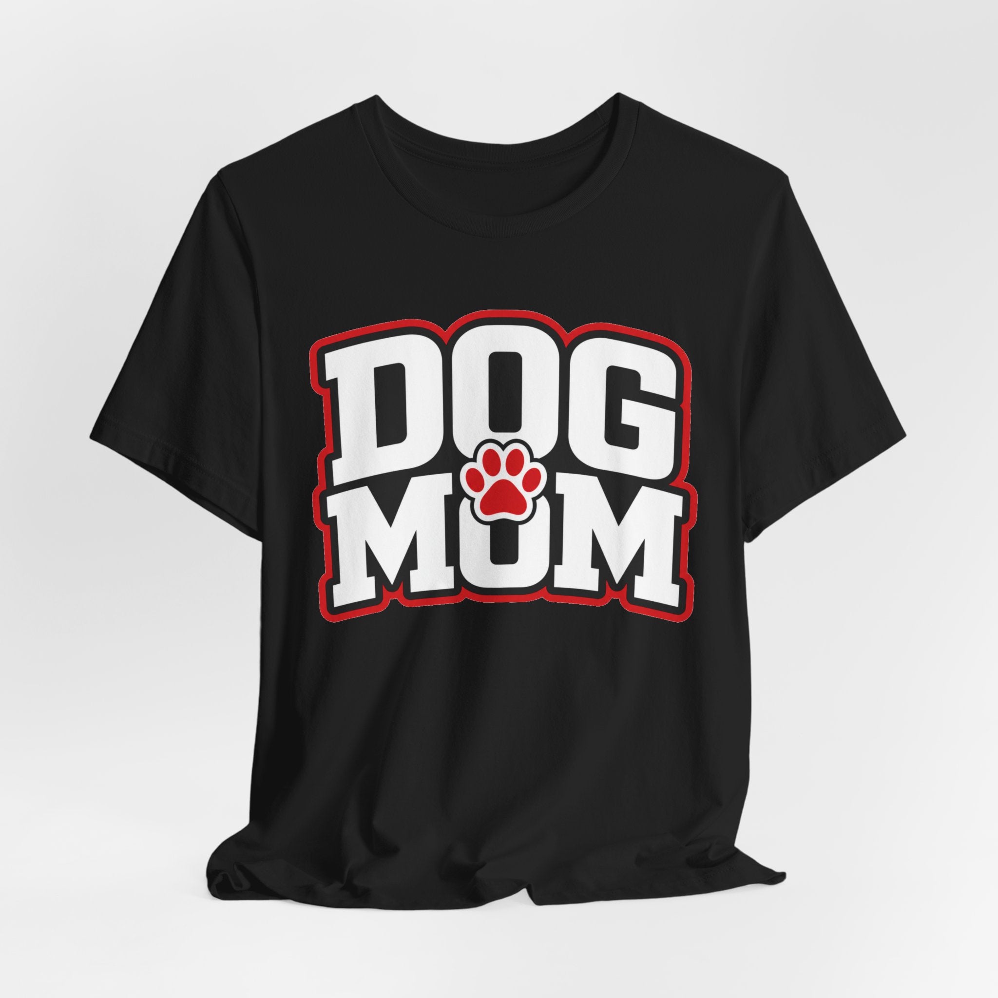 Dog Mom T-Shirt — Bold Paw Graphic Tee for Dog Lovers