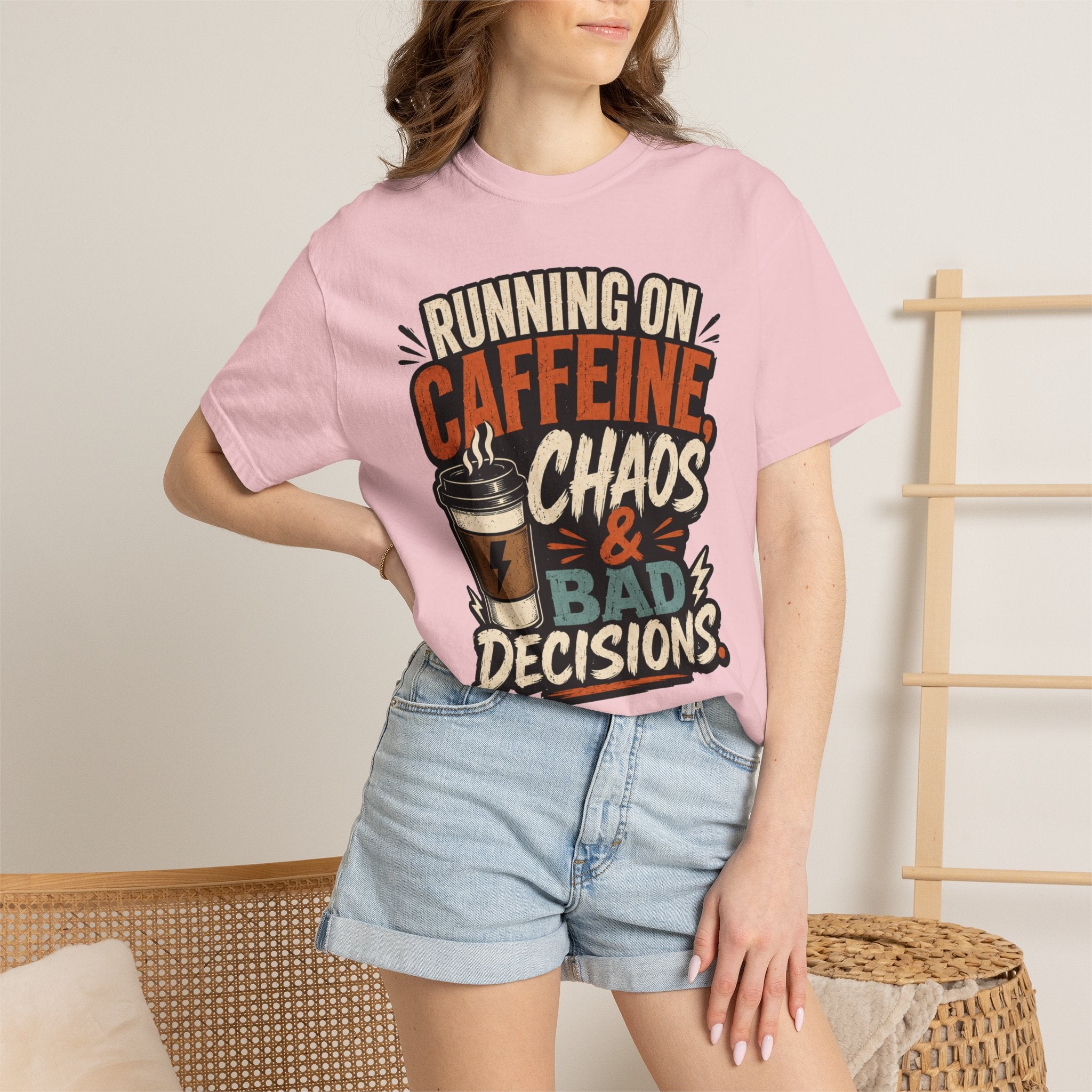 Running on Caffeine, Chaos & Bad Decisions T-Shirt