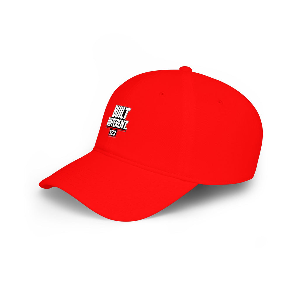 Built Different 123 Red Baseball Cap