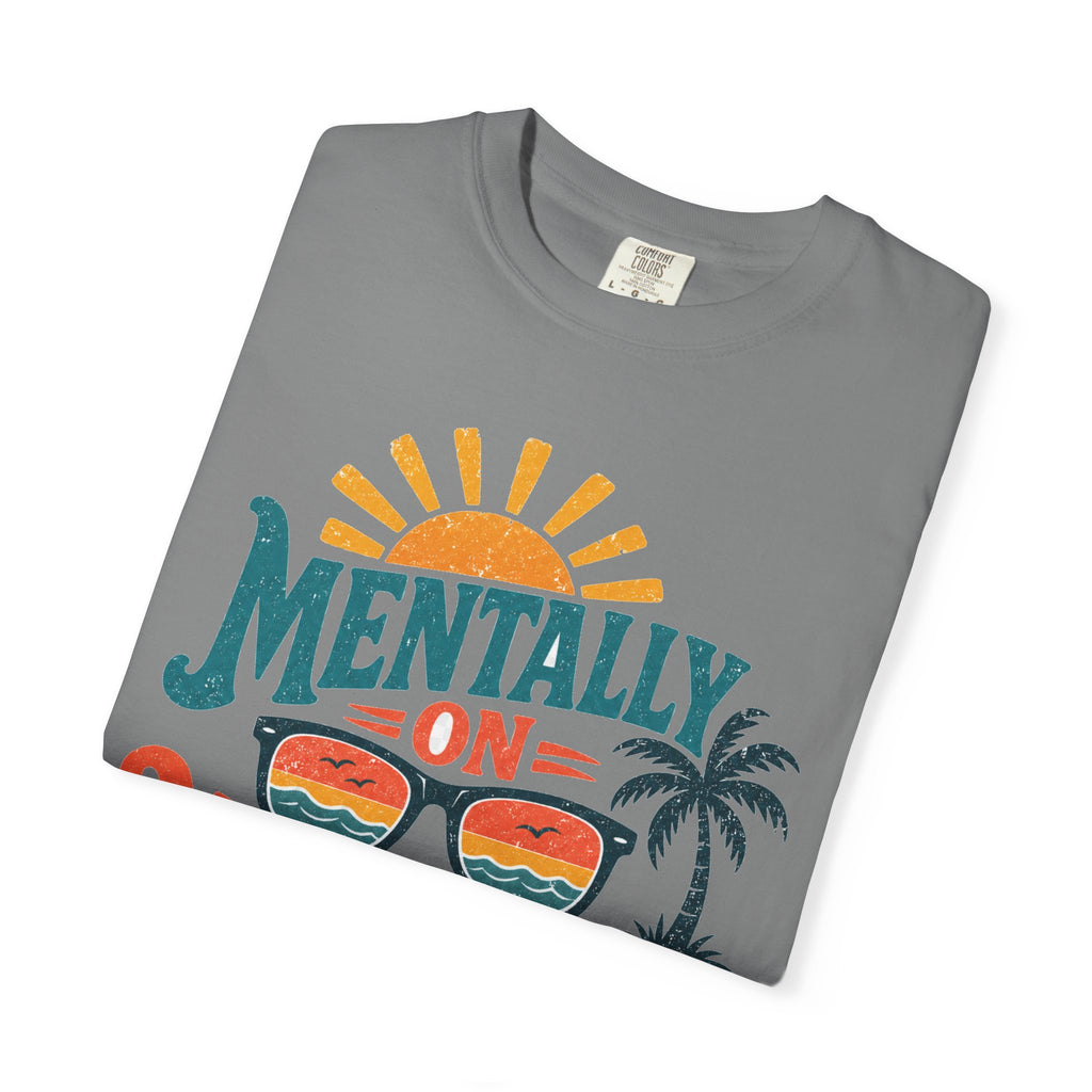 Mentally On Vacation T-Shirt — Retro Sunglasses Palm Tree Beach Tee