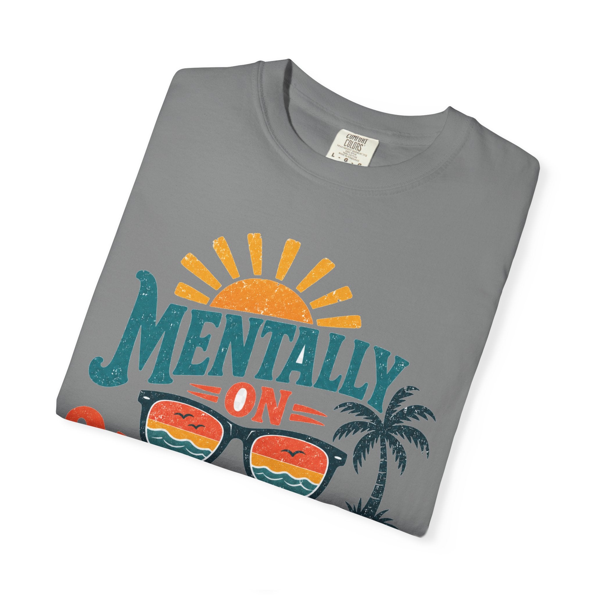 Mentally On Vacation T-Shirt — Retro Sunglasses Palm Tree Beach Tee