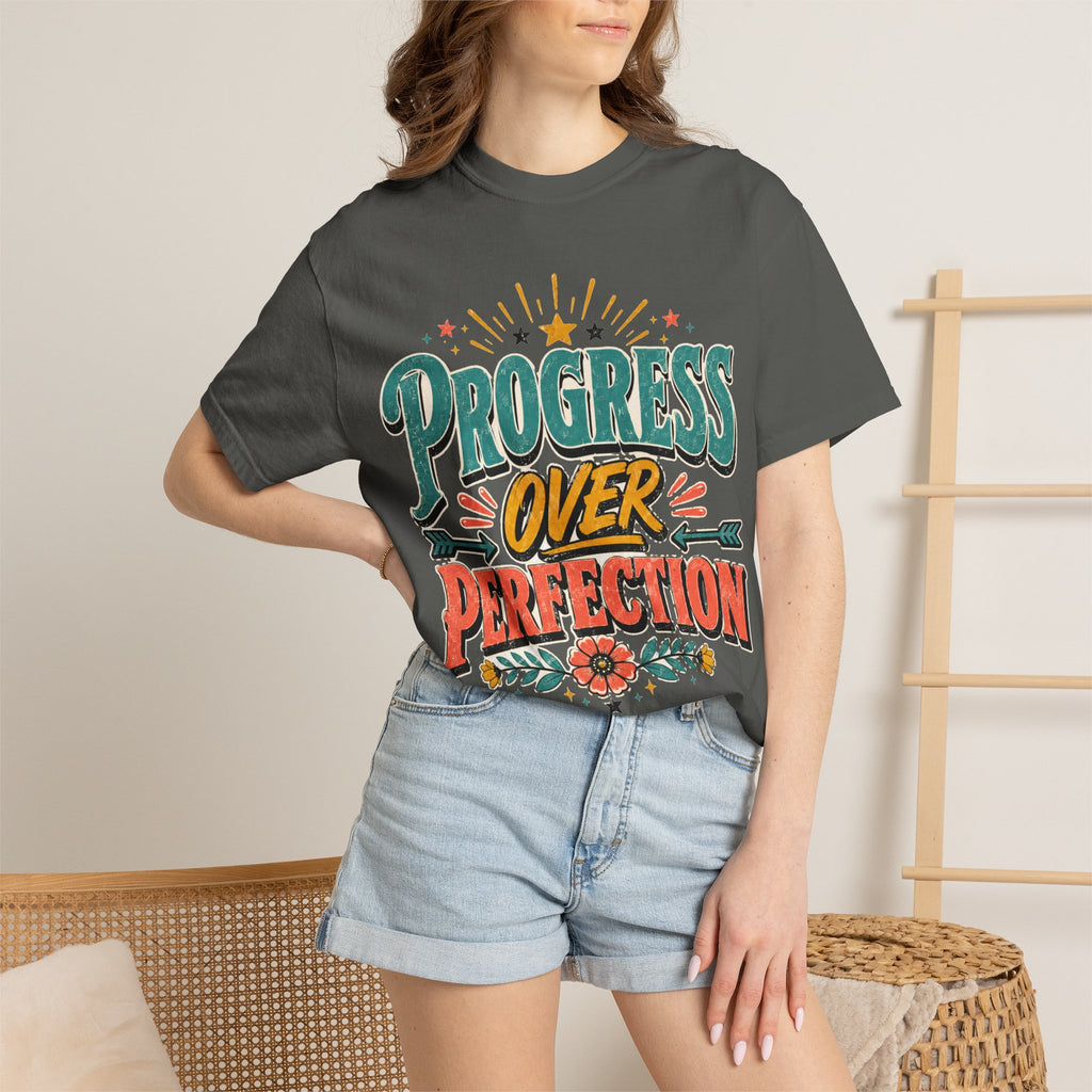 Progress Over Perfection T-Shirt — Motivational Graphic Tee