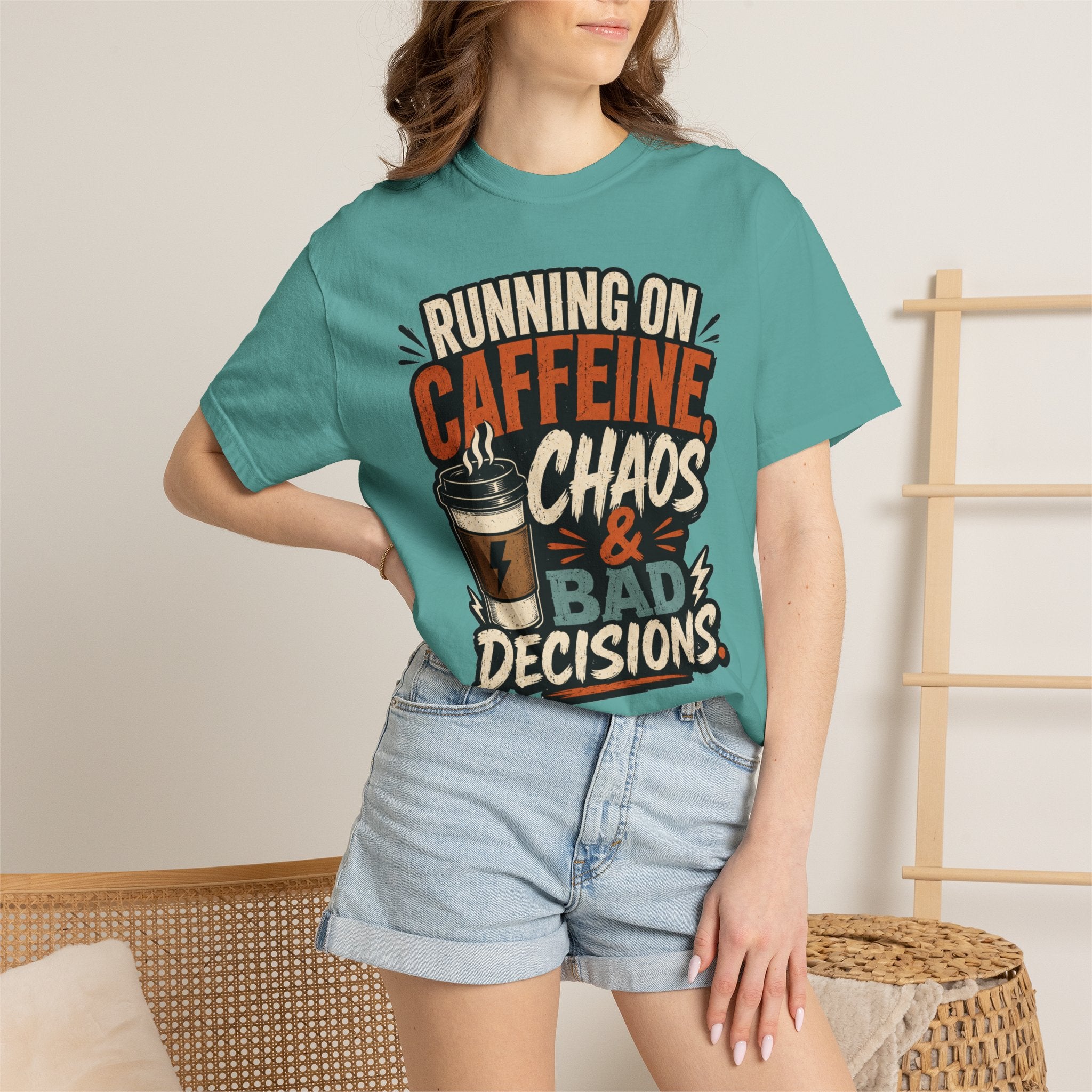 Running on Caffeine, Chaos & Bad Decisions T-Shirt
