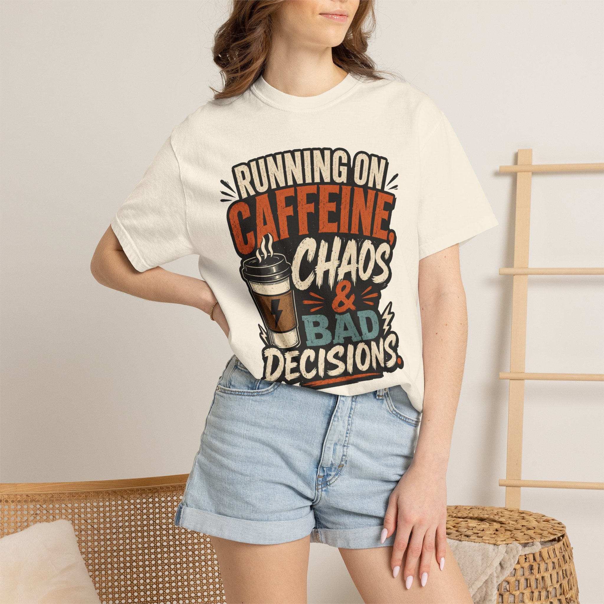 Running on Caffeine, Chaos & Bad Decisions T-Shirt