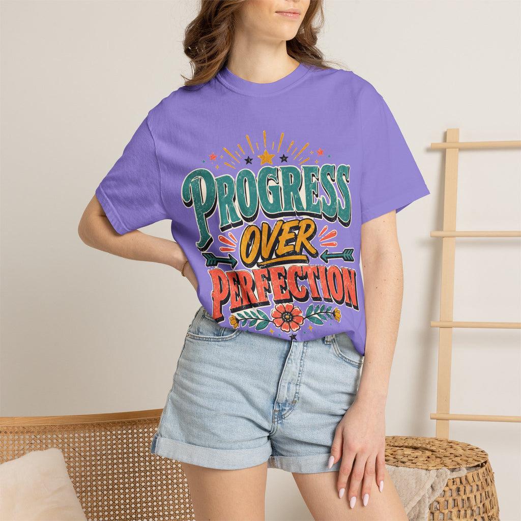 Progress Over Perfection T-Shirt — Motivational Graphic Tee