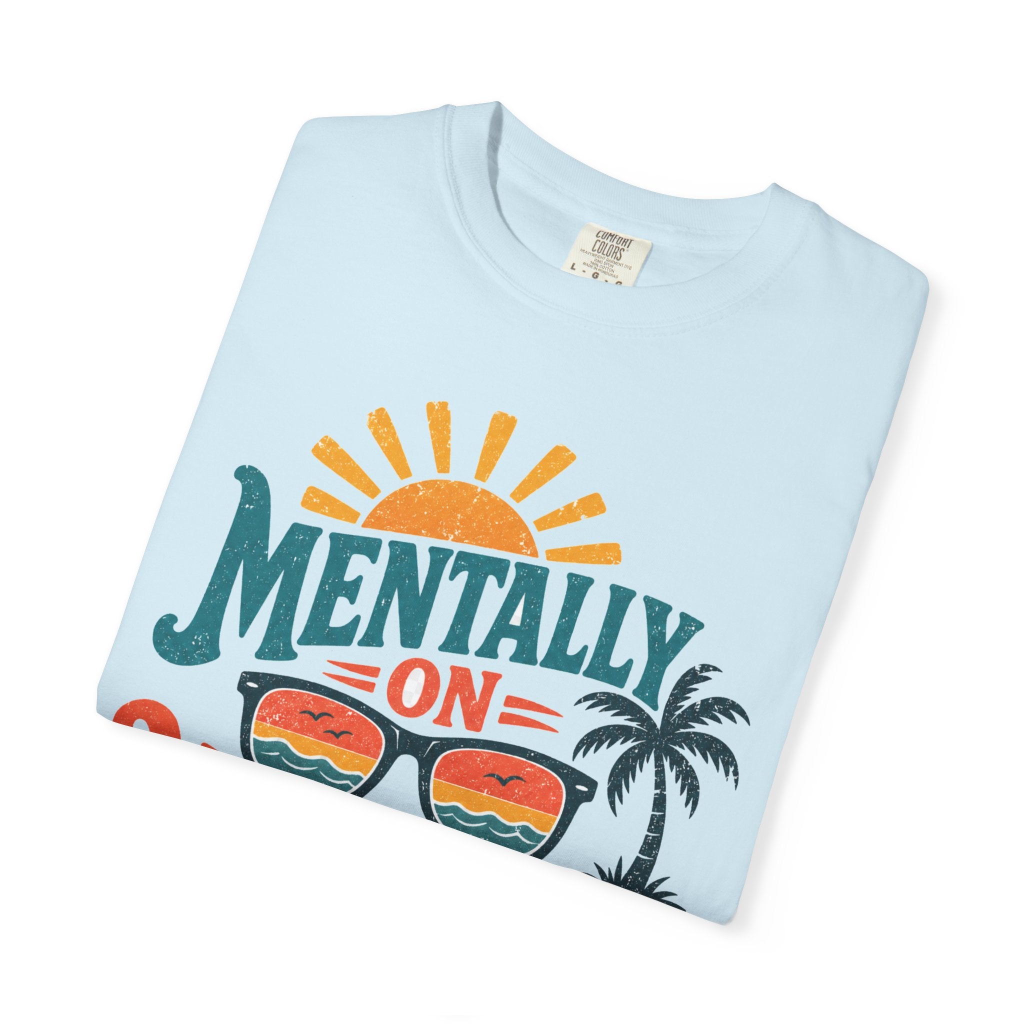 Mentally On Vacation T-Shirt — Retro Sunglasses Palm Tree Beach Tee
