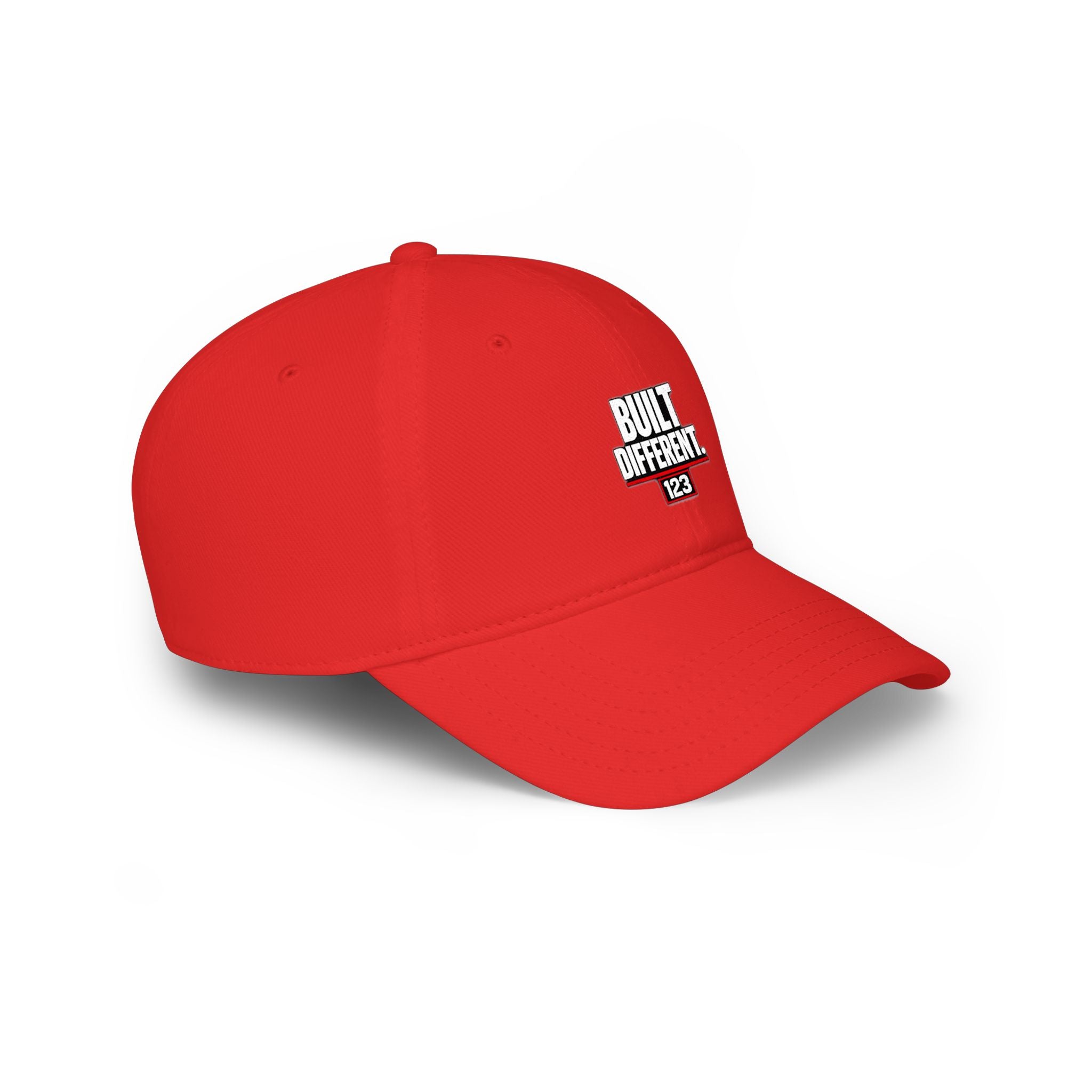 Built Different 123 Red Baseball Cap