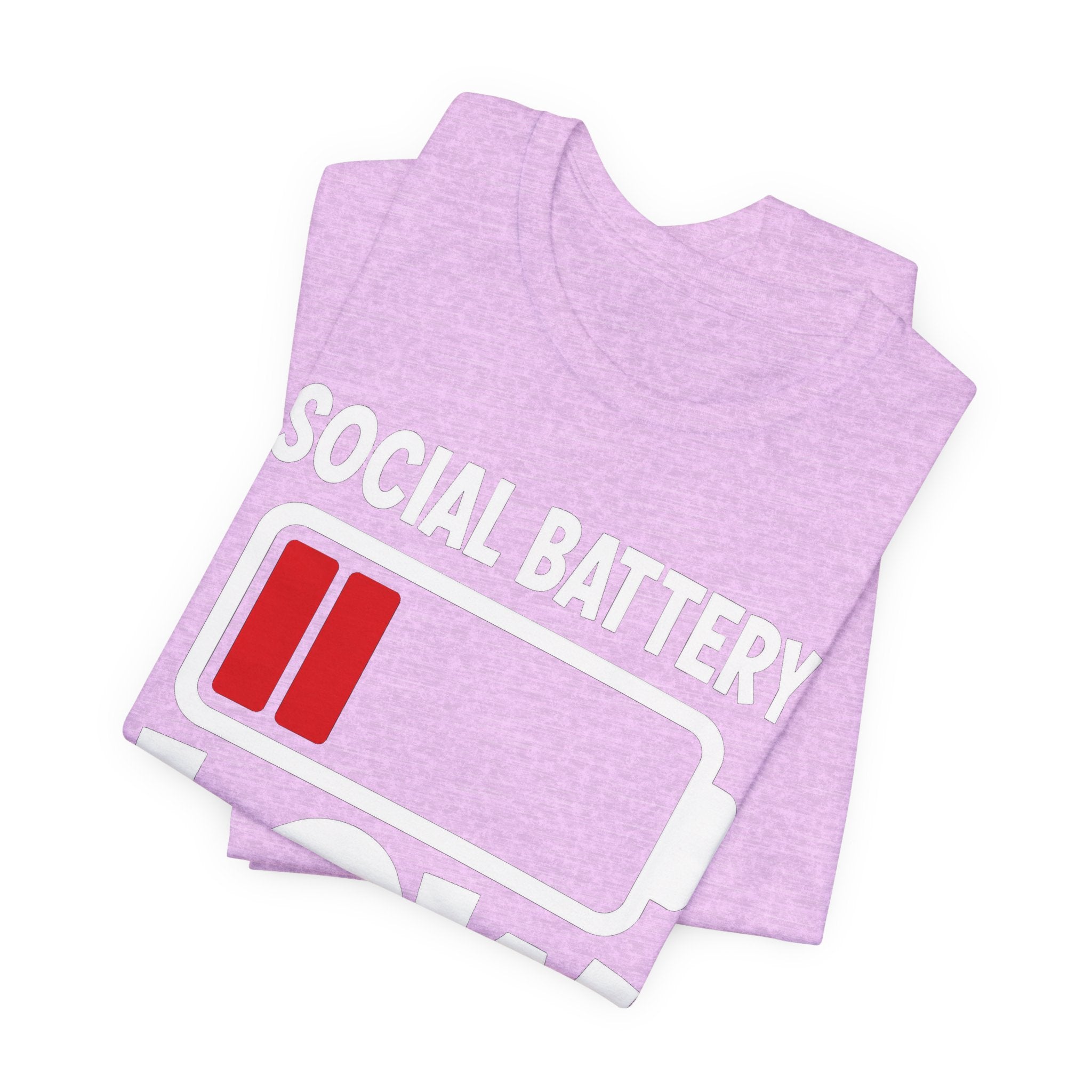 Social Battery Low T‑Shirt — Funny Introvert Graphic Tee