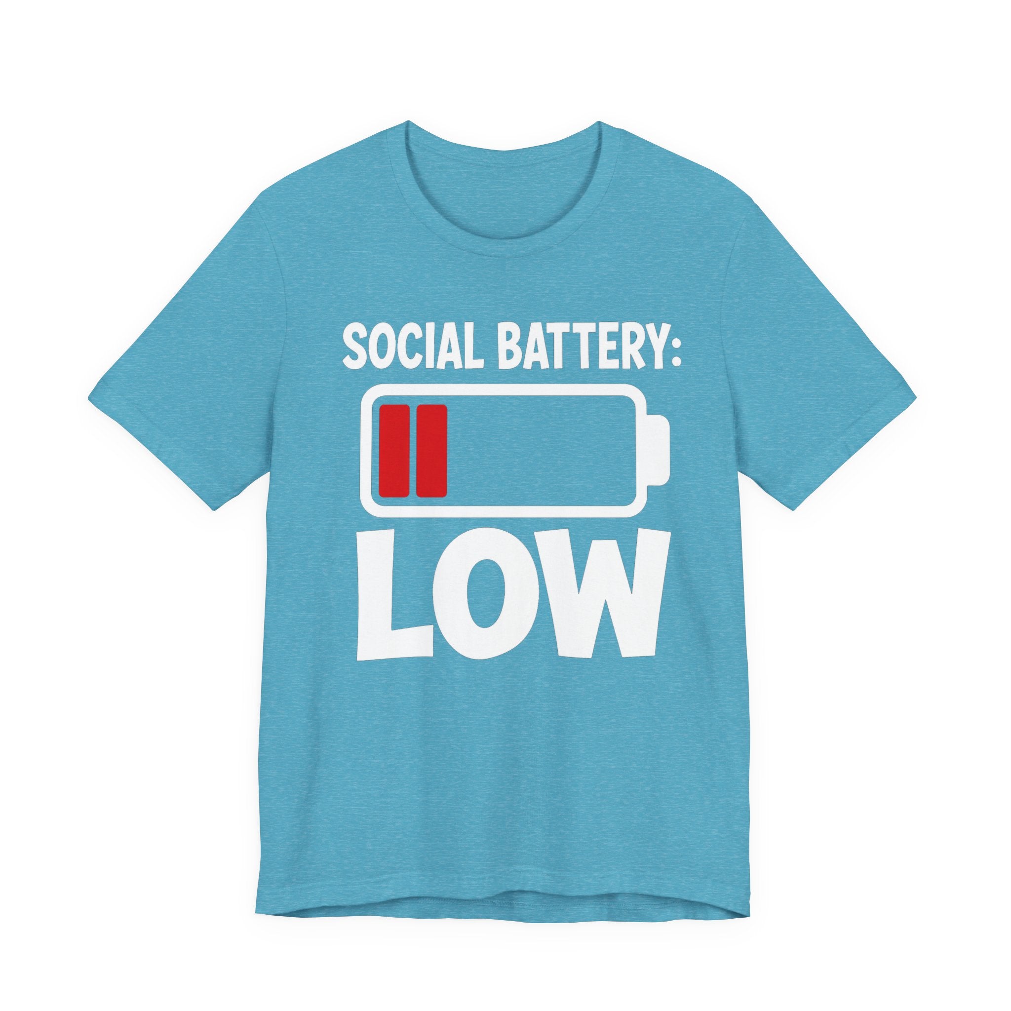 Social Battery Low T‑Shirt — Funny Introvert Graphic Tee