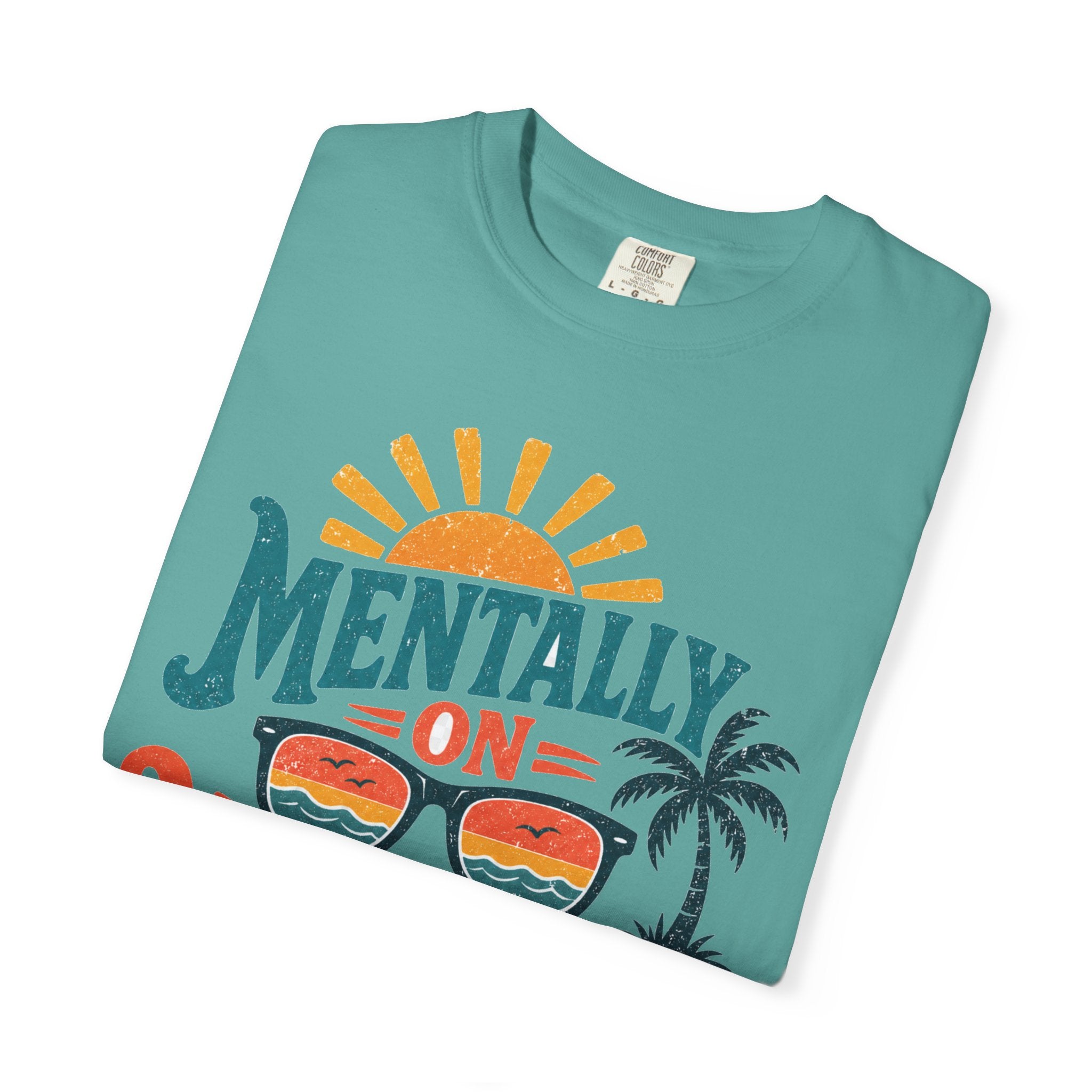 Mentally On Vacation T-Shirt — Retro Sunglasses Palm Tree Beach Tee